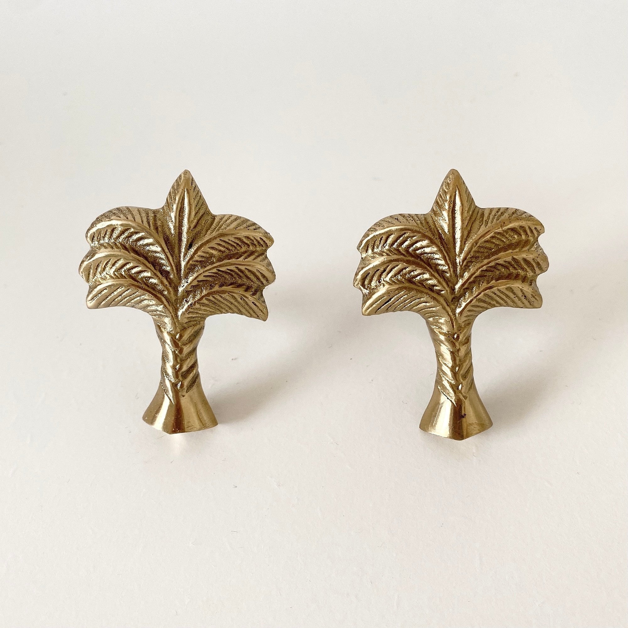 palm tree brass knob