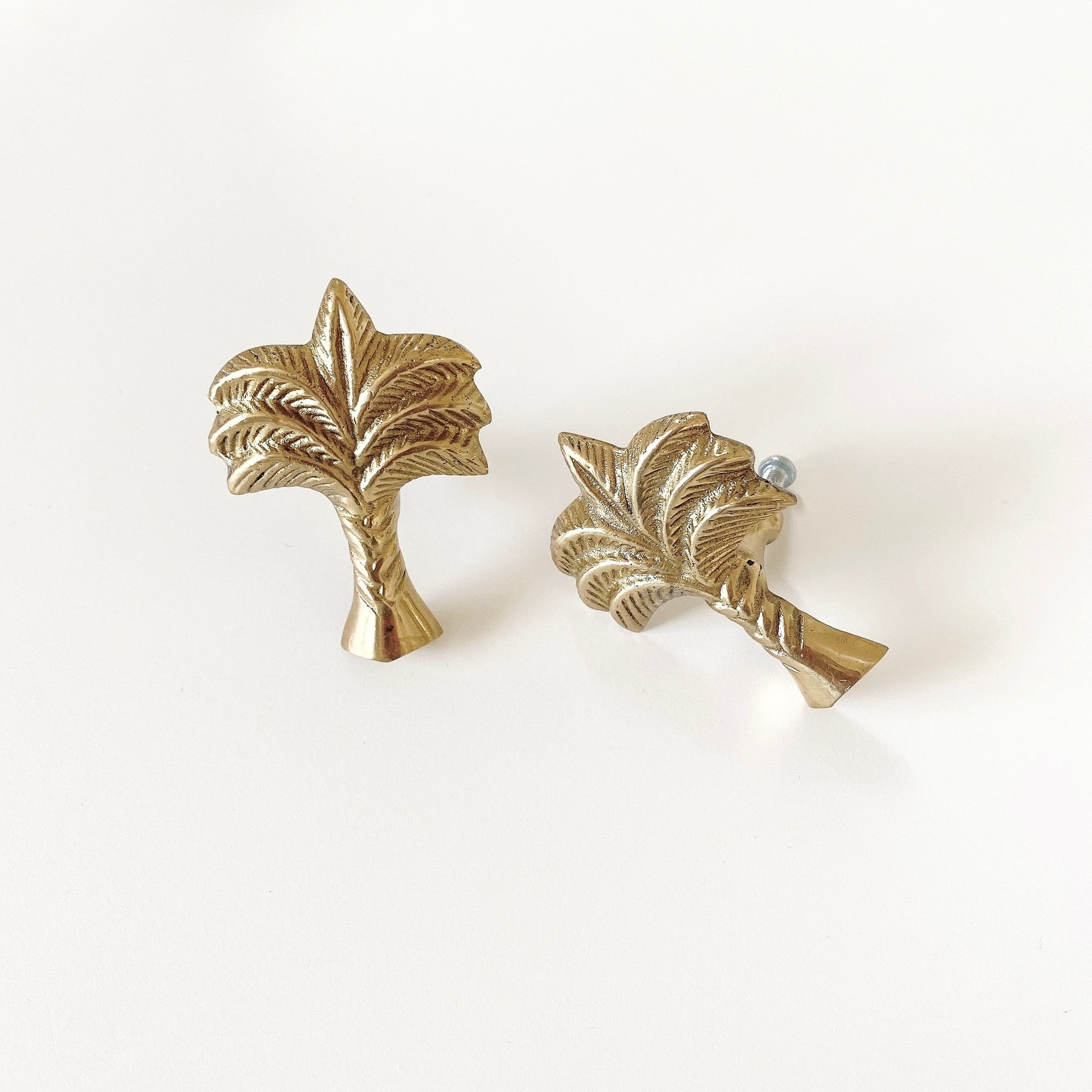 palm tree brass knob