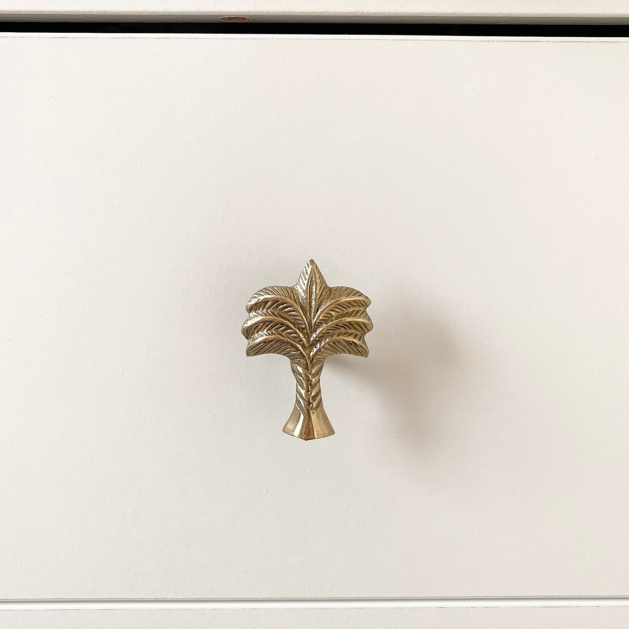 palm tree brass knob