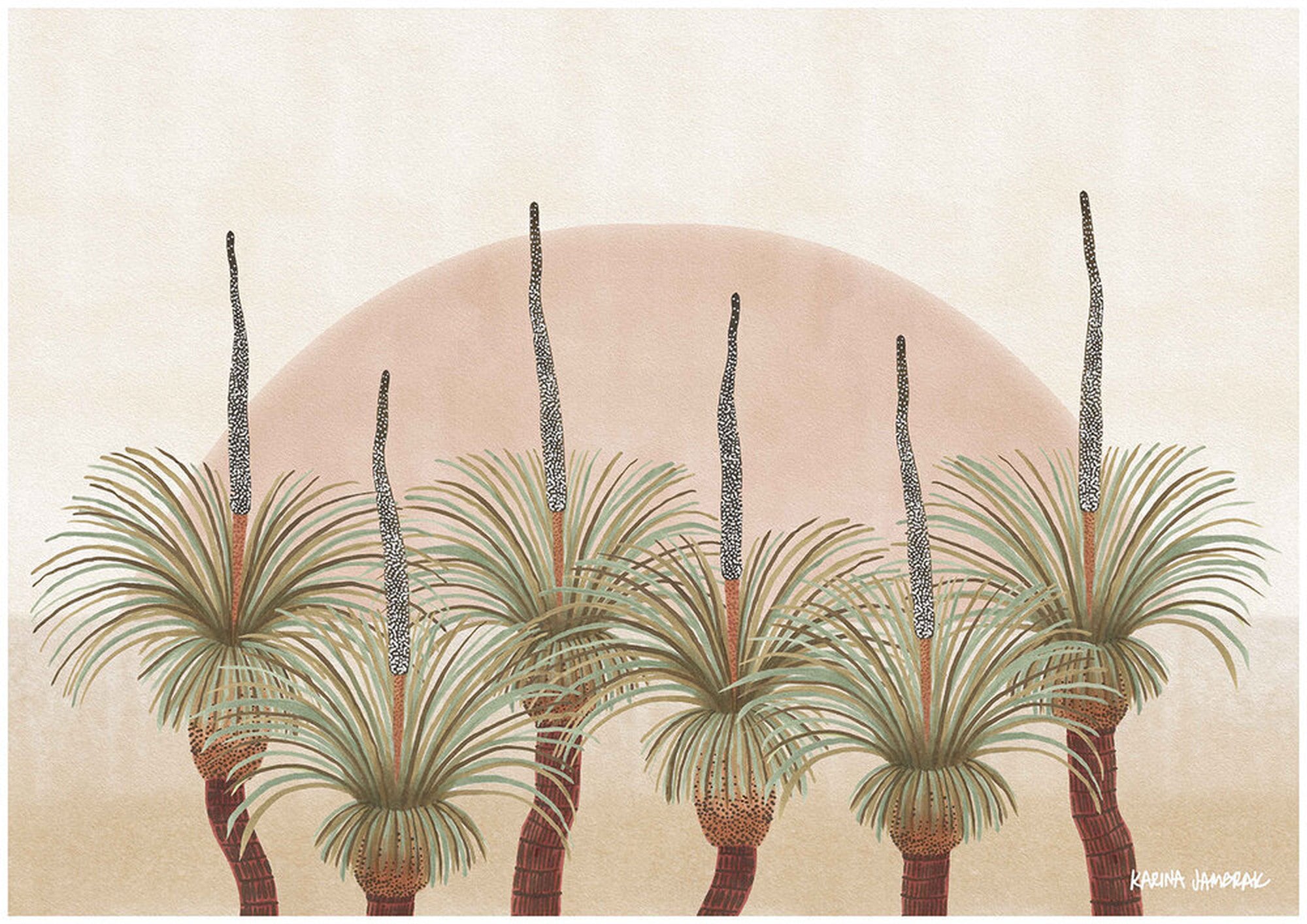 【karina jambrak art】grass tree horizon