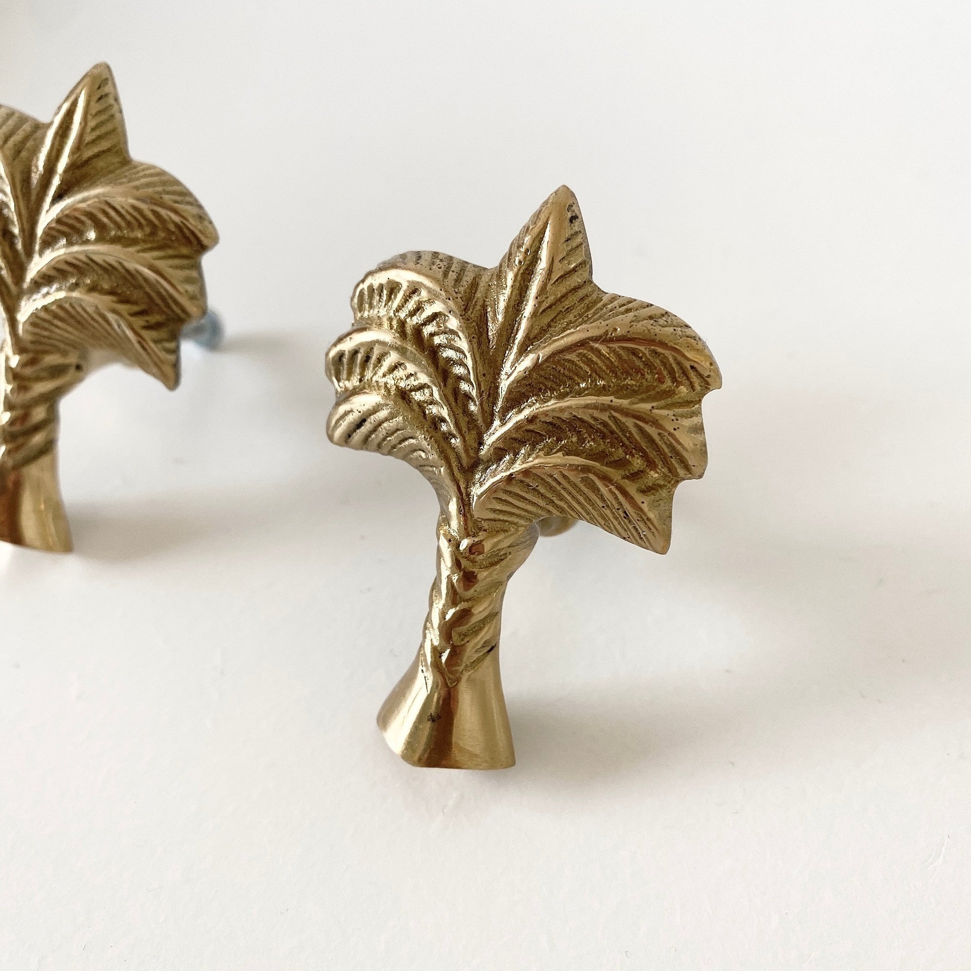palm tree brass knob