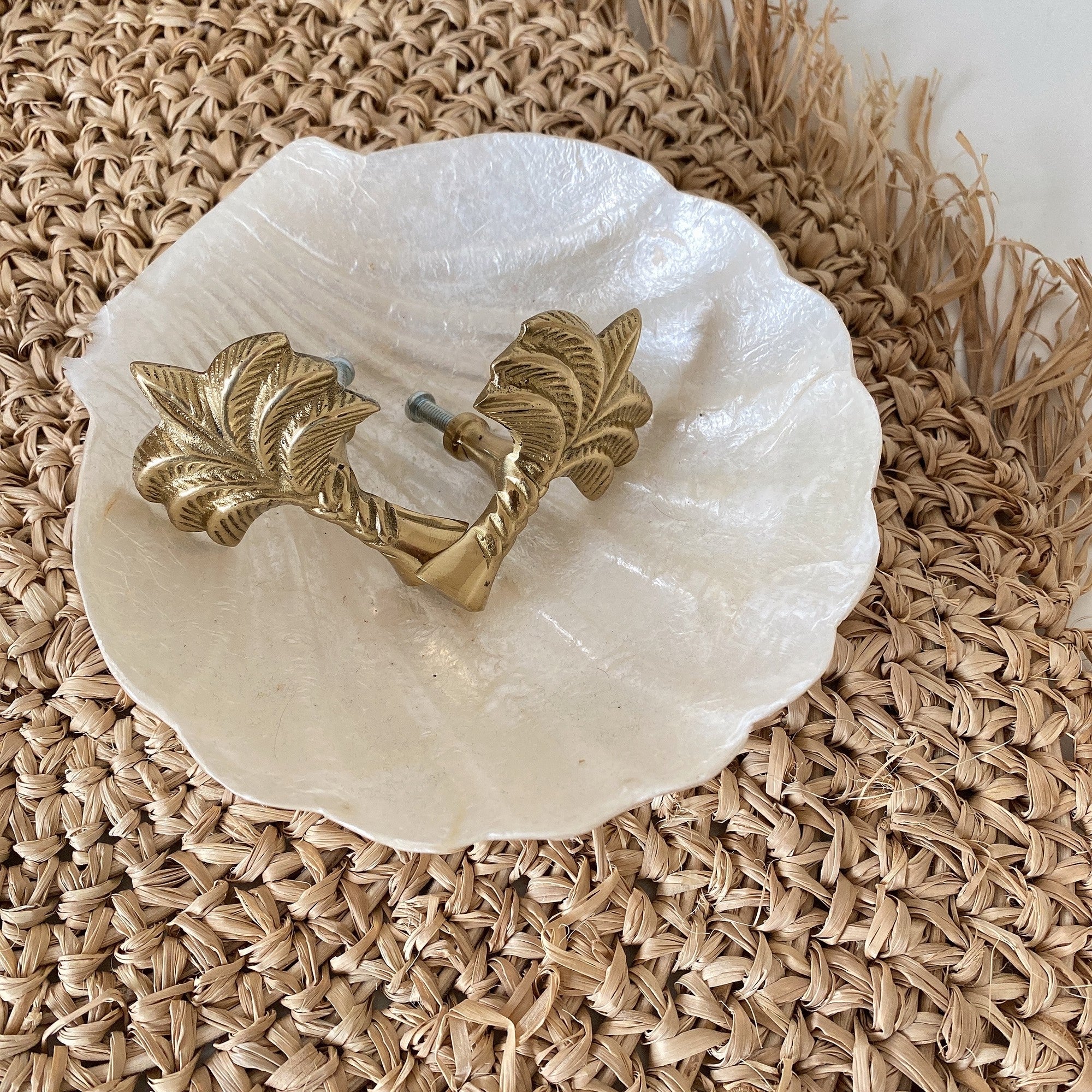 palm tree brass knob