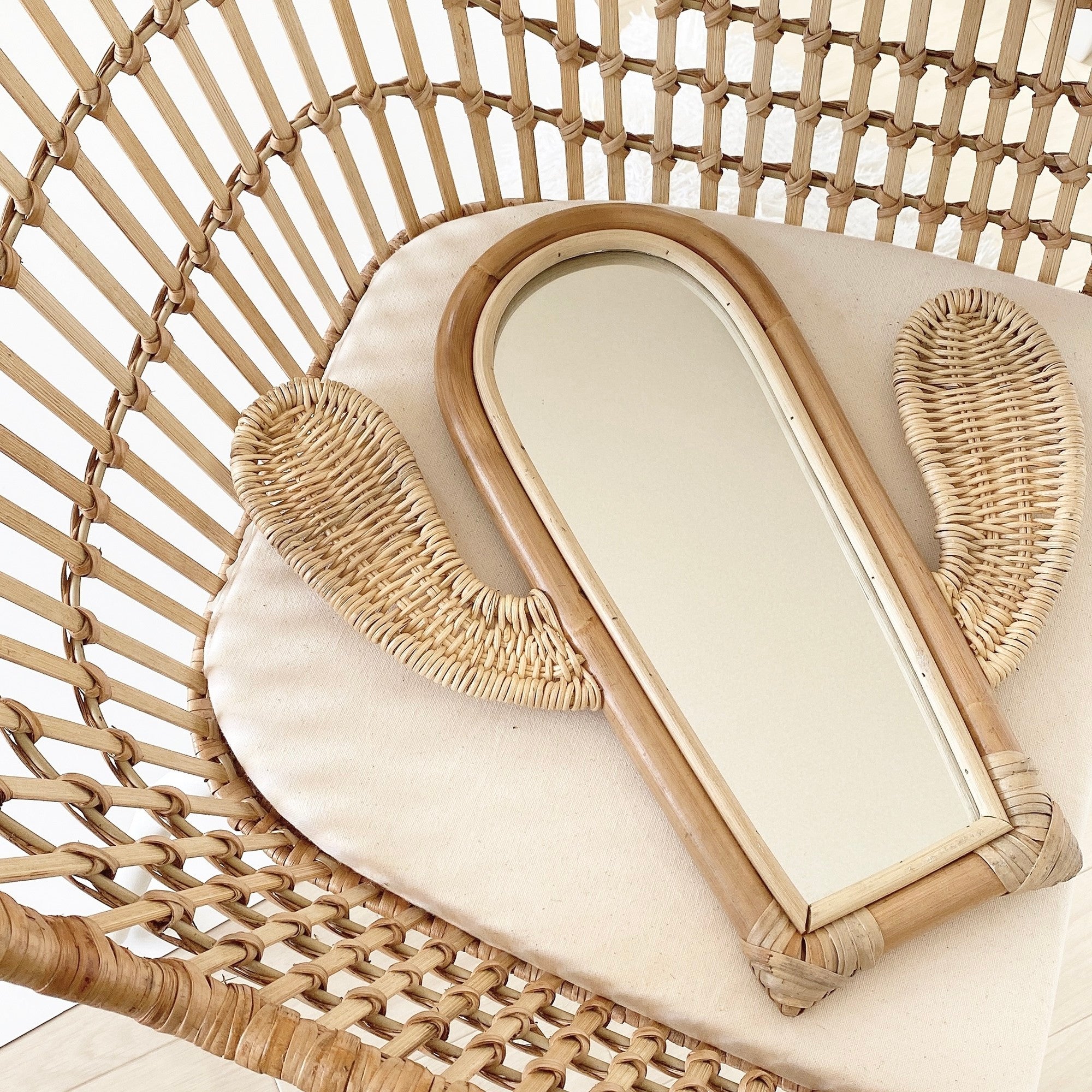 cactus rattan mirror