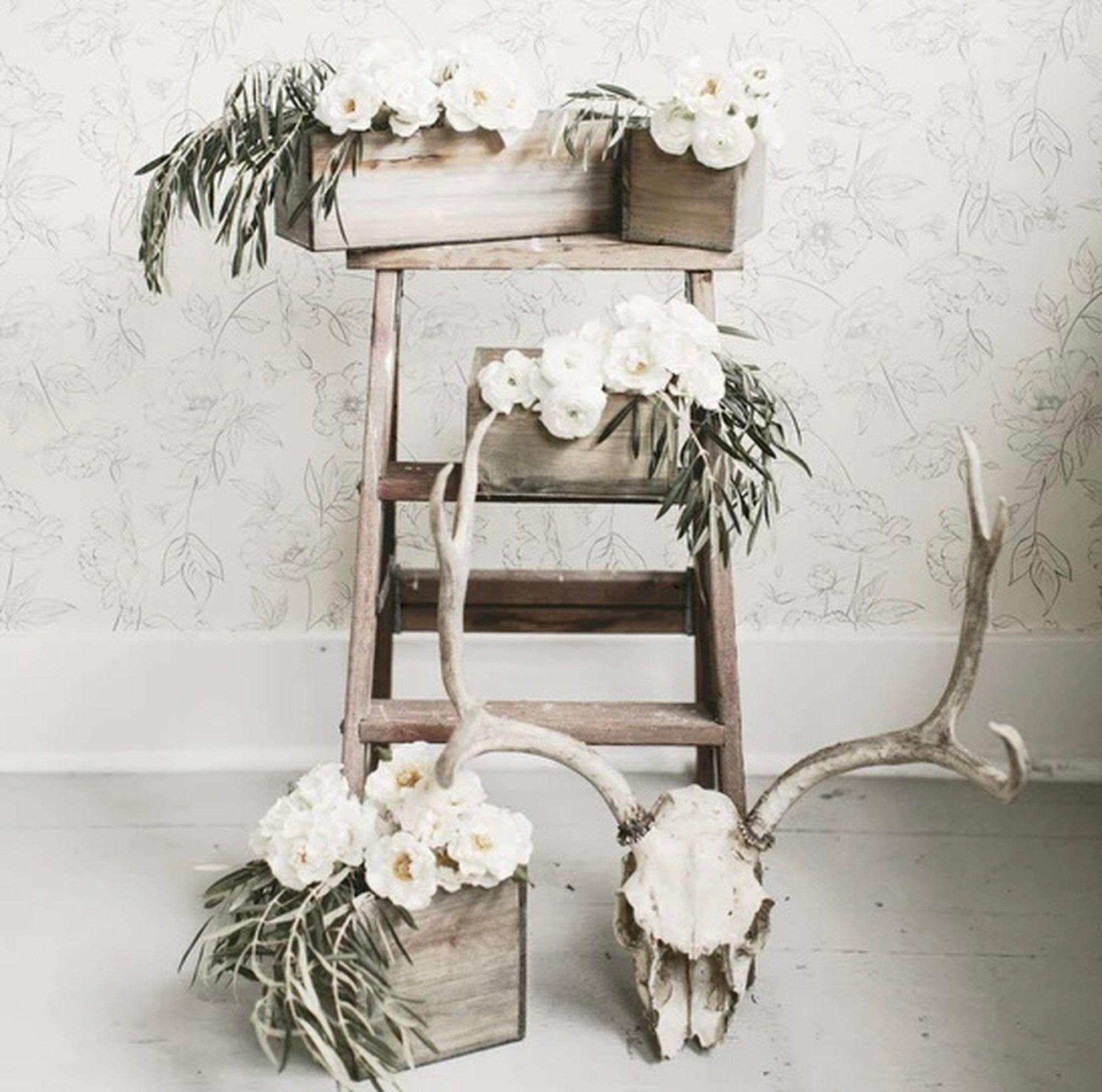 subtle floral removable wallpaper