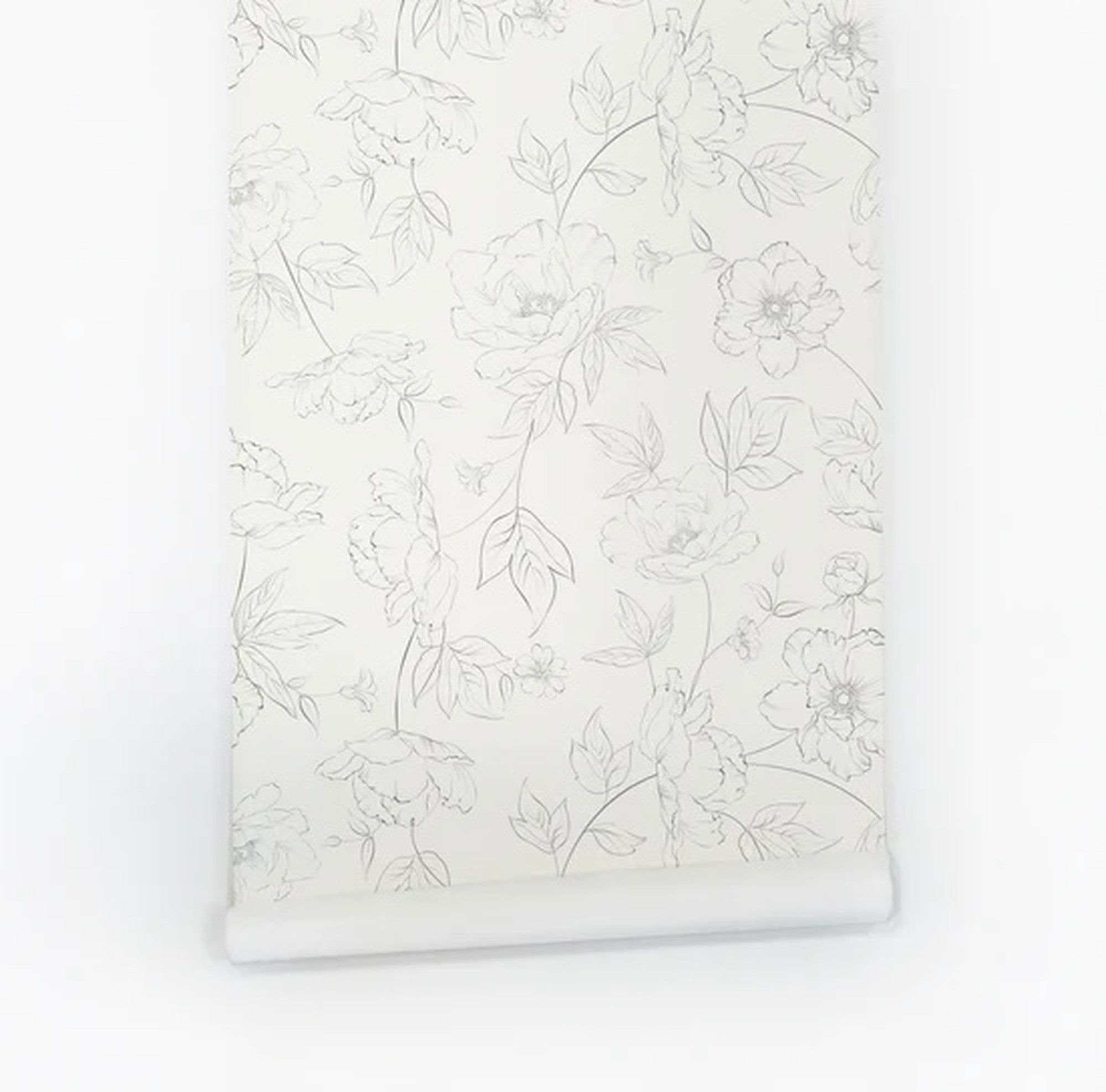 subtle floral removable wallpaper