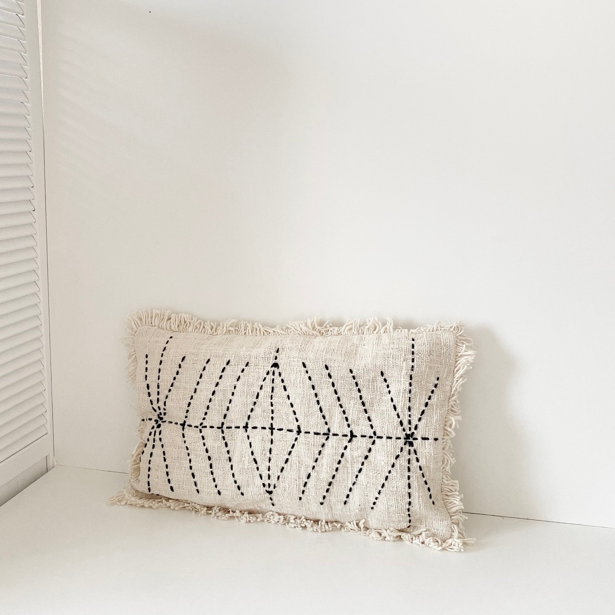boho fringe rectangular cushion cover