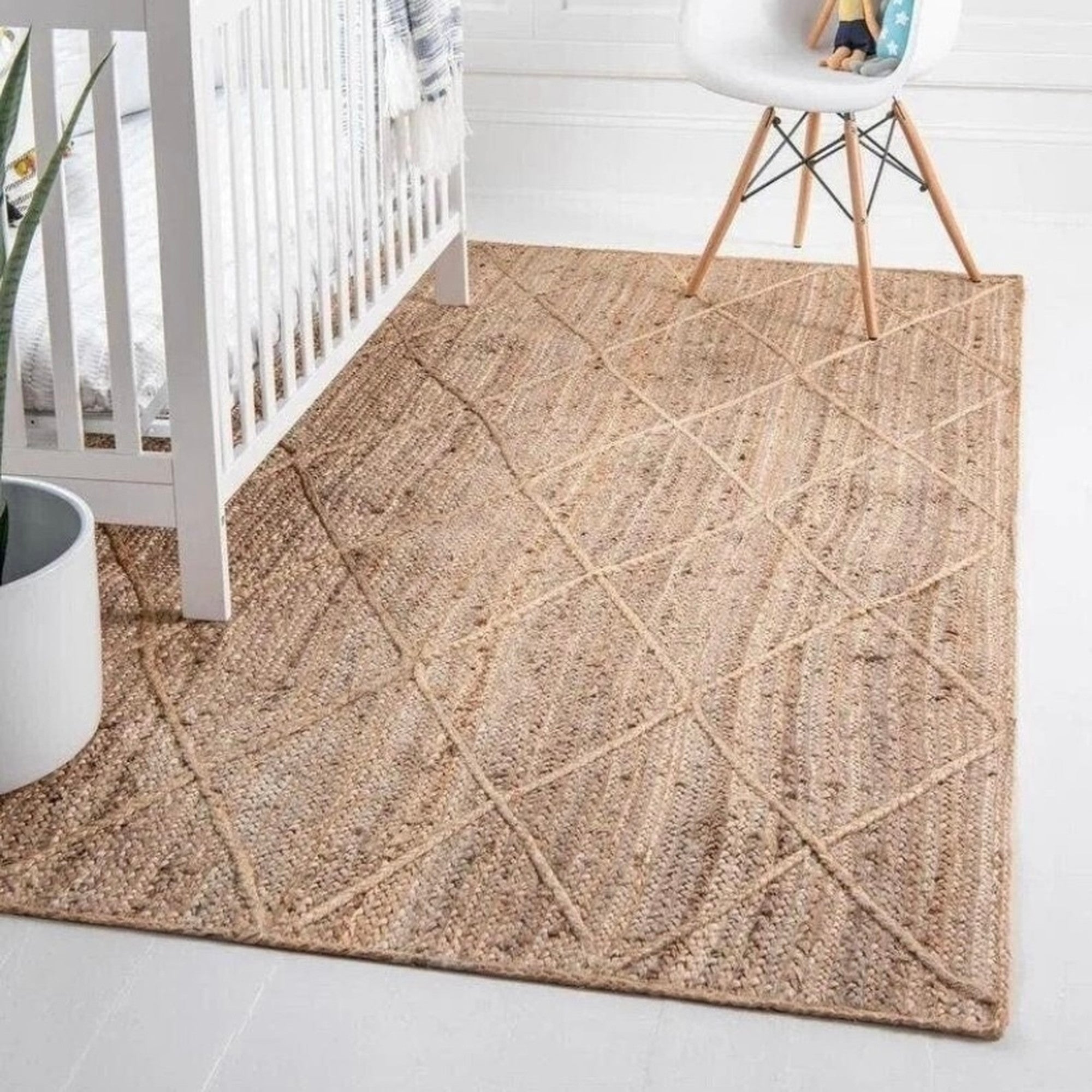 hemp jute handwoven rug natural