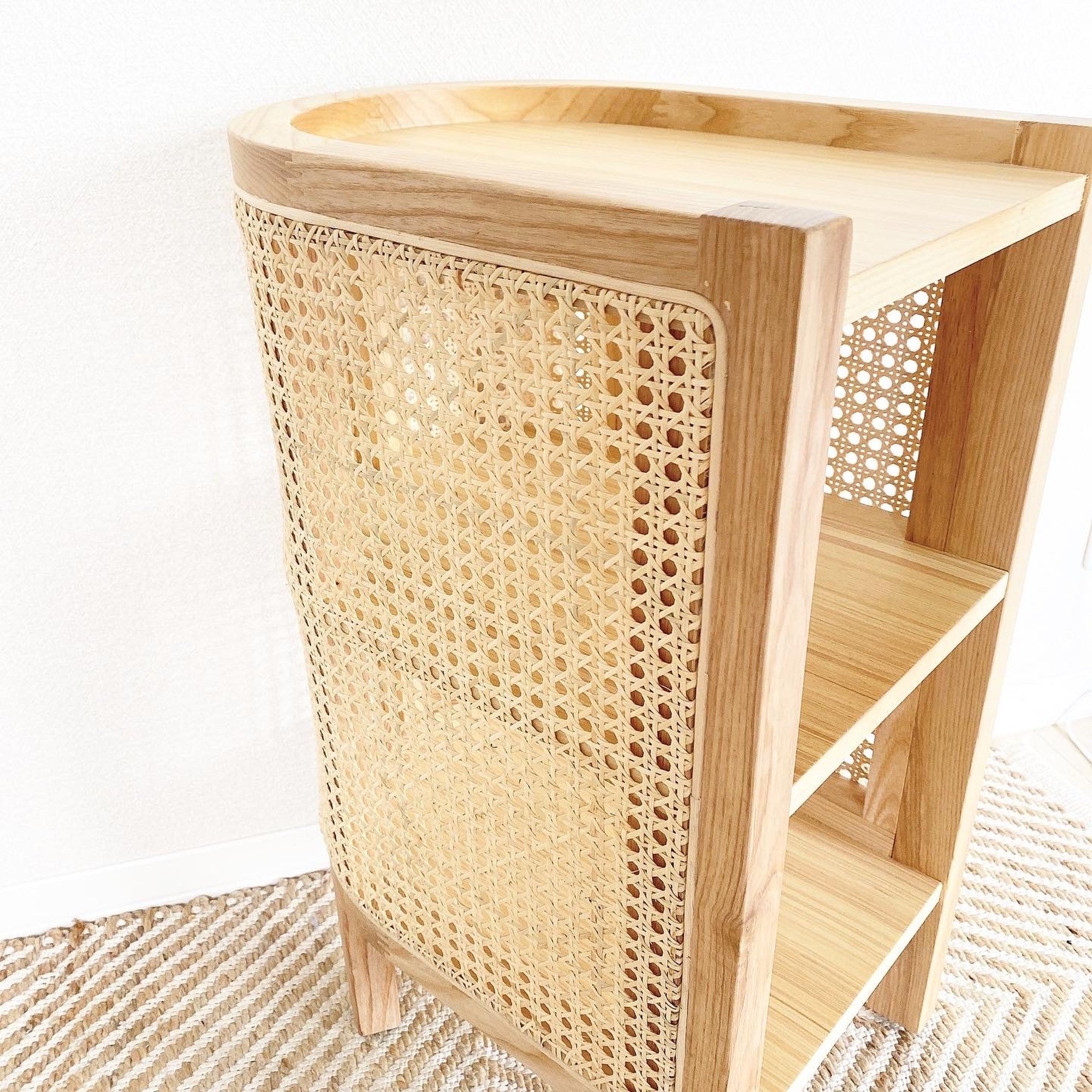 wood side table