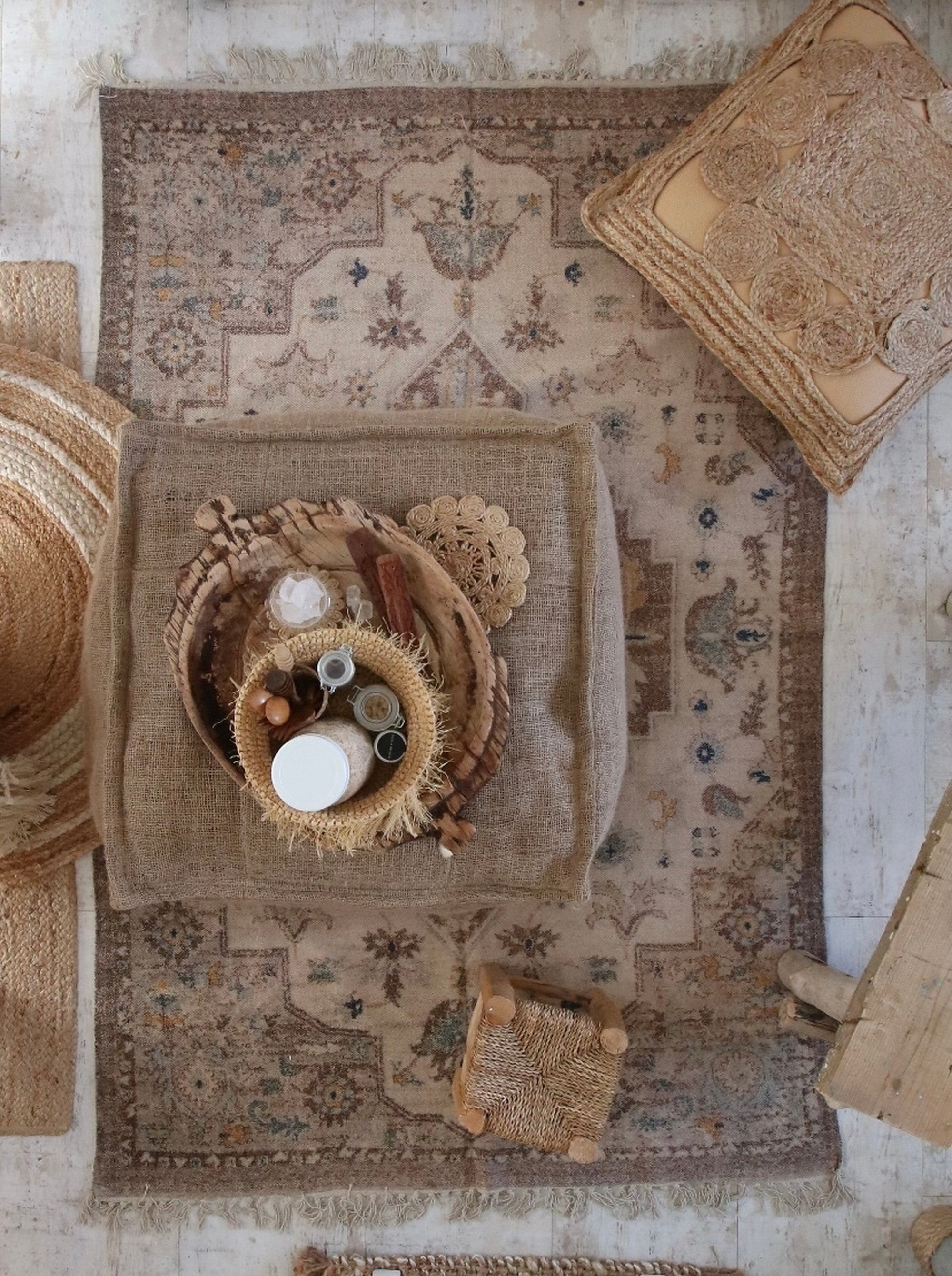 vintage oriental boho rug