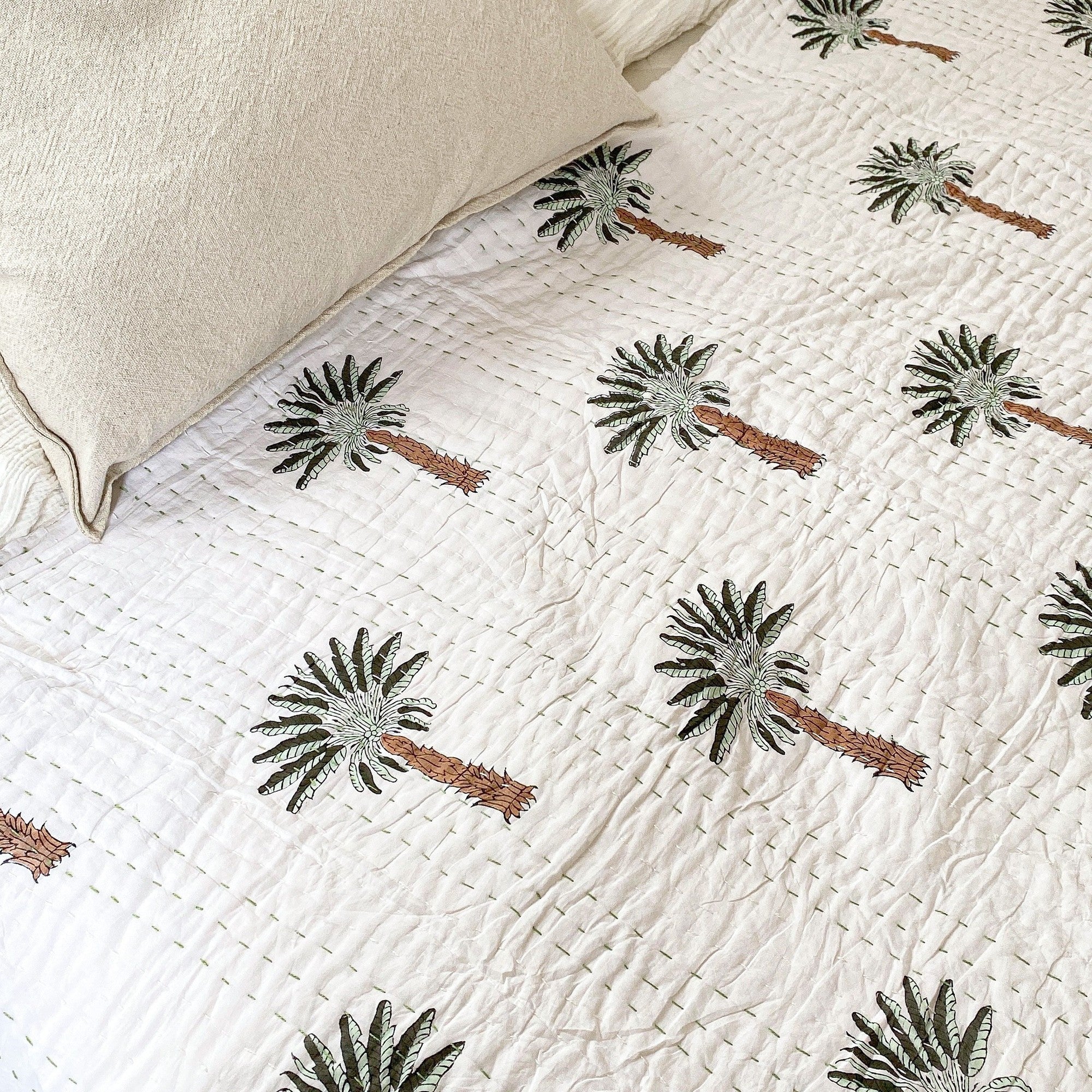 green palm throw