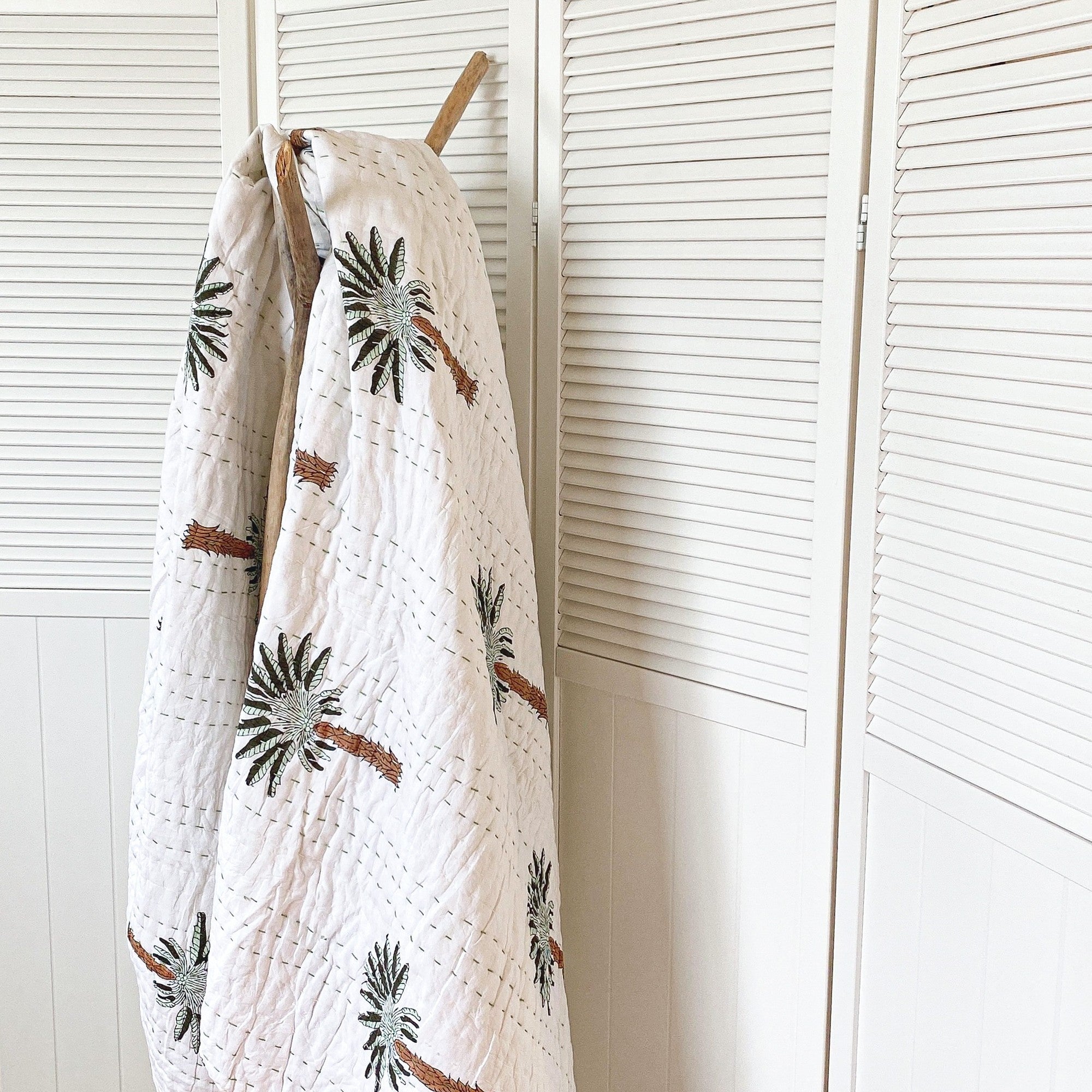 green palm throw