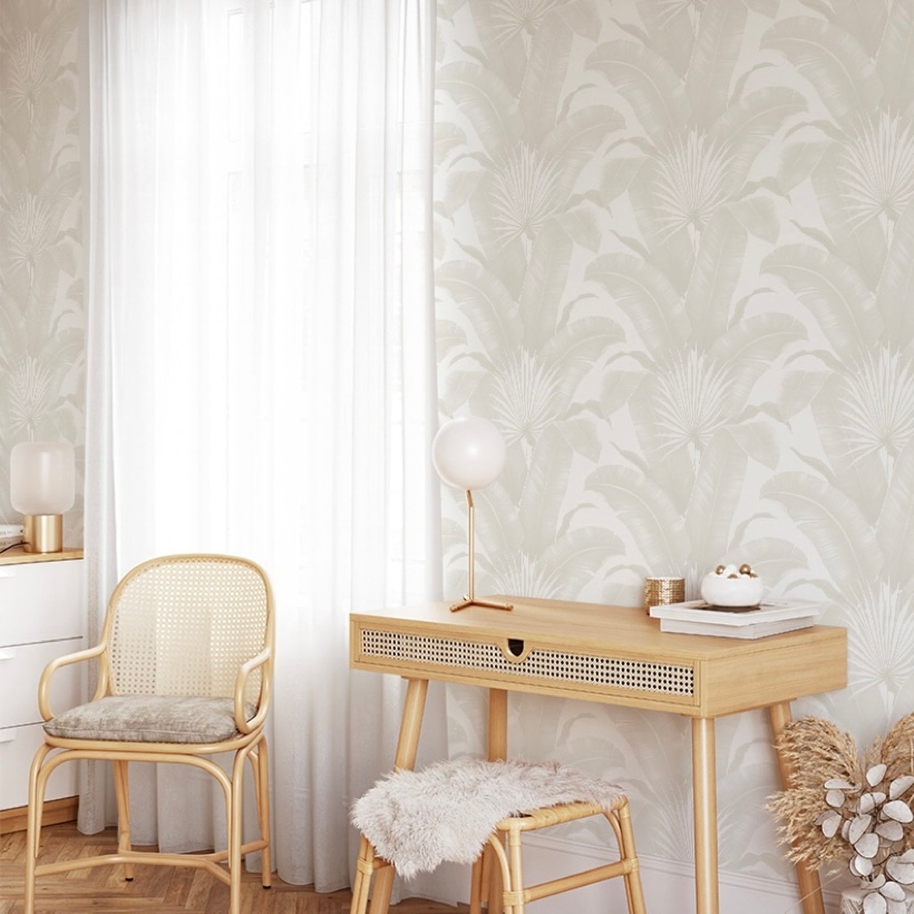 coastal palms removable wallpaper