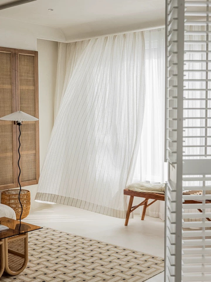 cotton jute line curtain