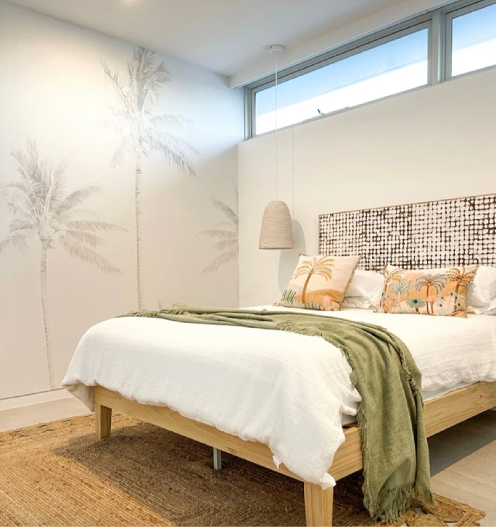 faded palms removable wallpaper