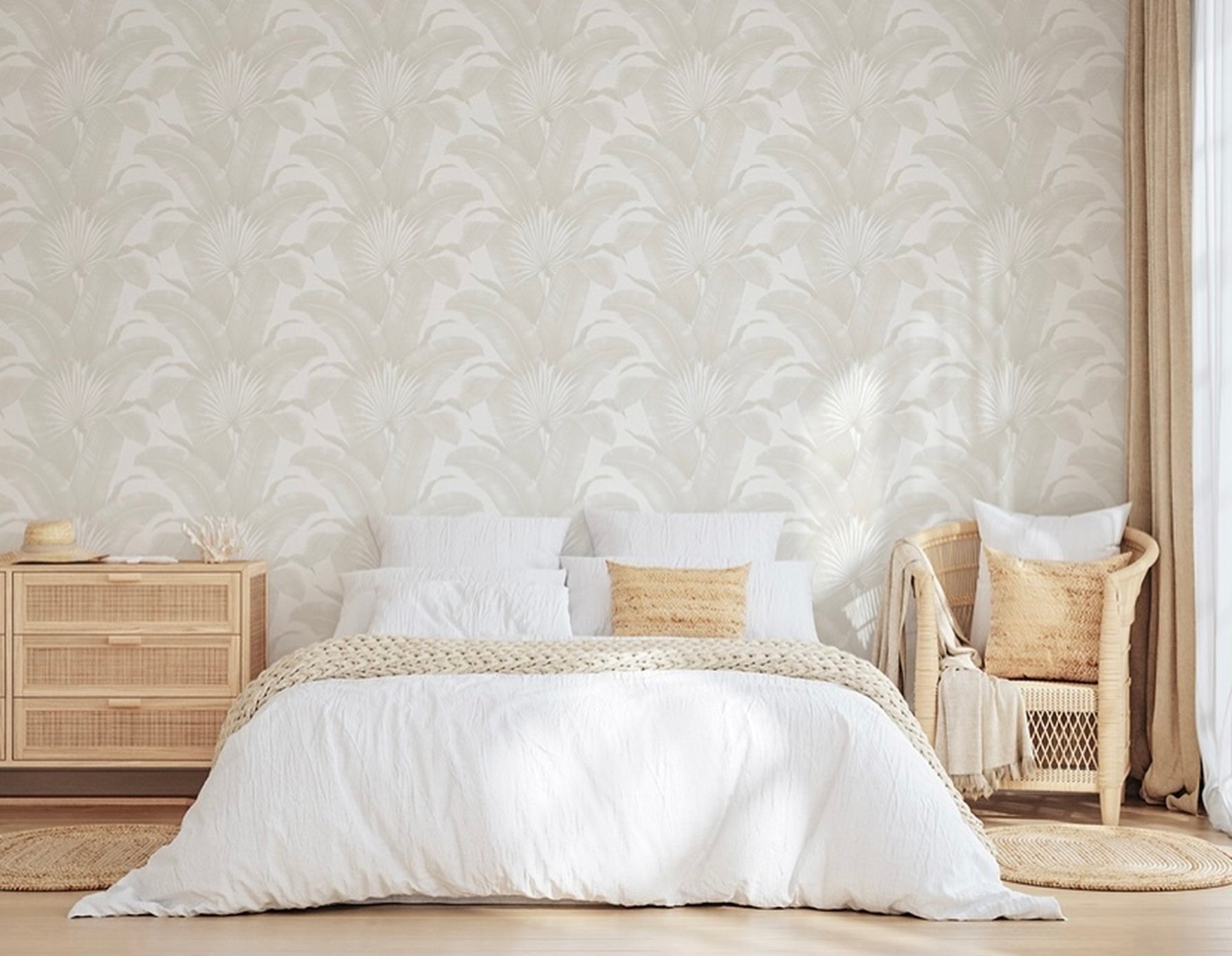 coastal palms removable wallpaper