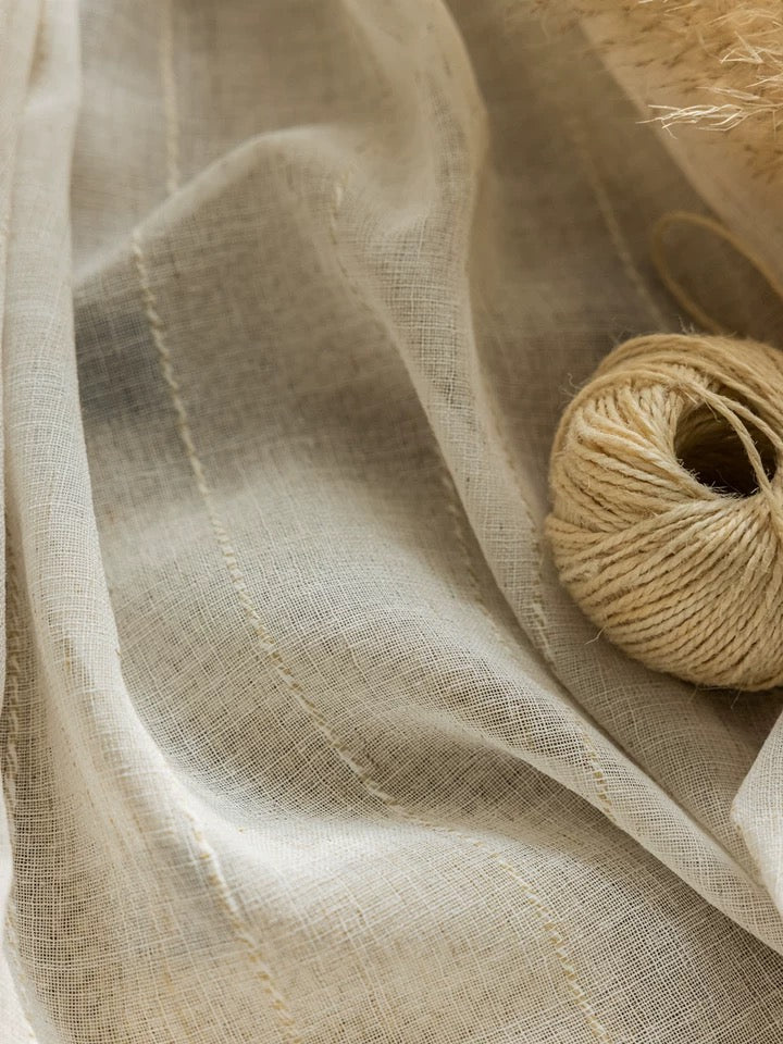 cotton jute line curtain