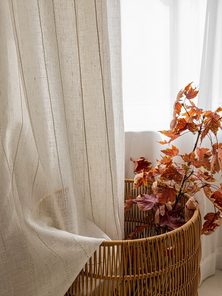 cotton jute line curtain