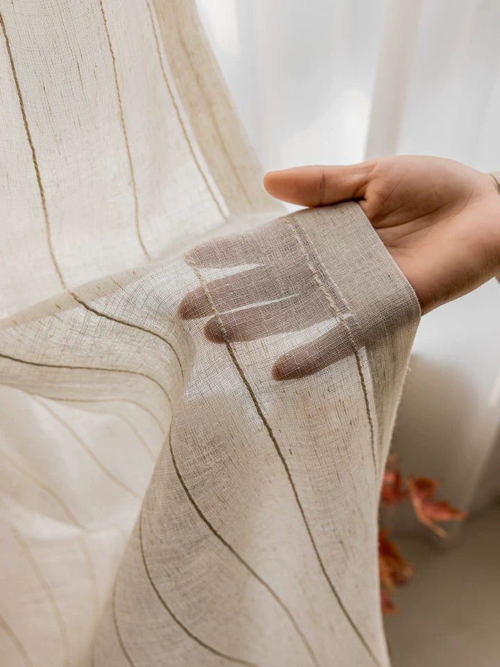 cotton jute line curtain