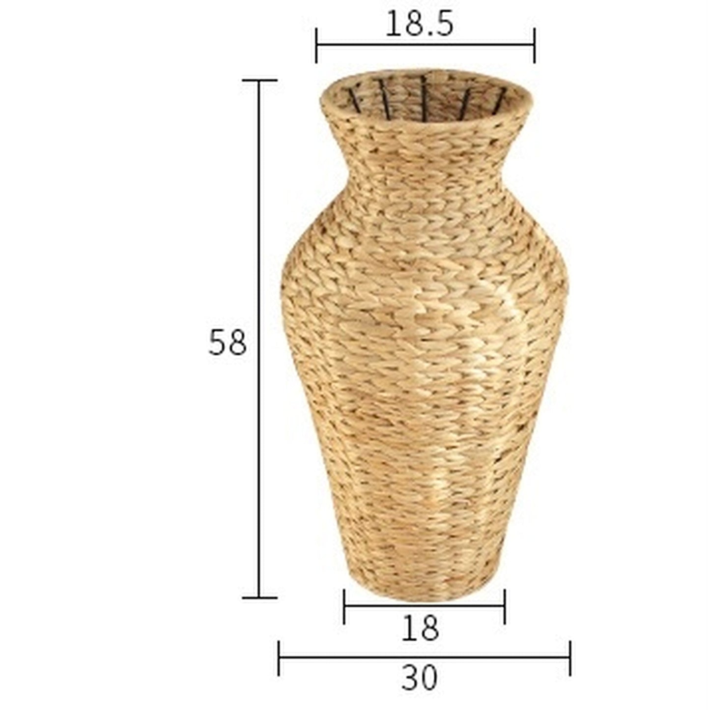 big wicker flower vase