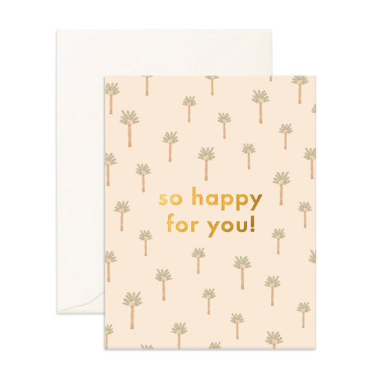 so happy tiny palms greeting card