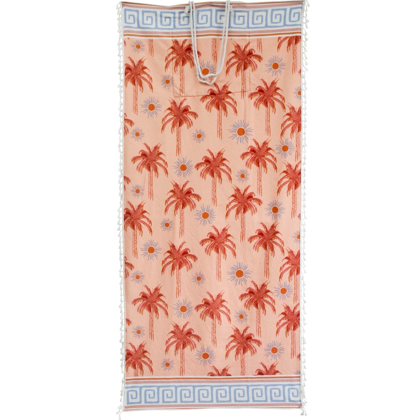 palms beach towel in bag