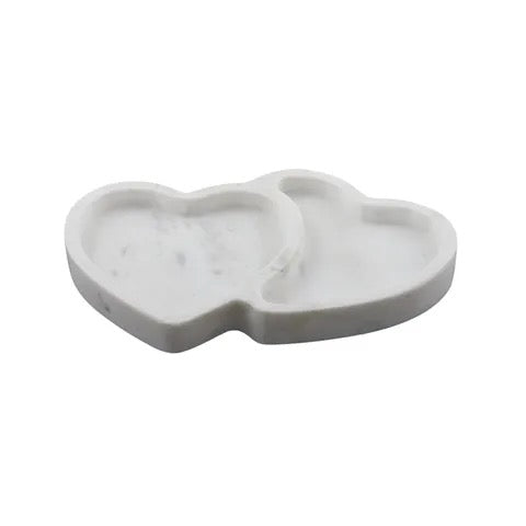 hearts marble trinket tray