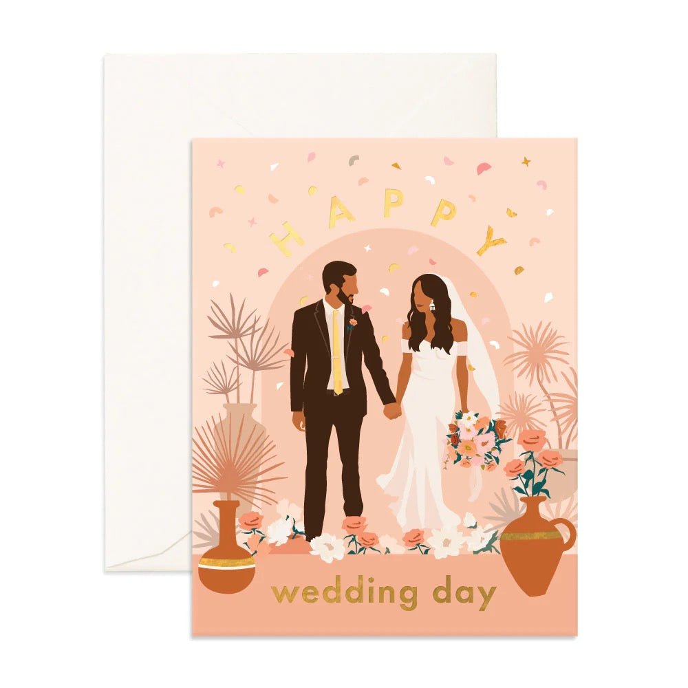 happy wedding day alter greeting card