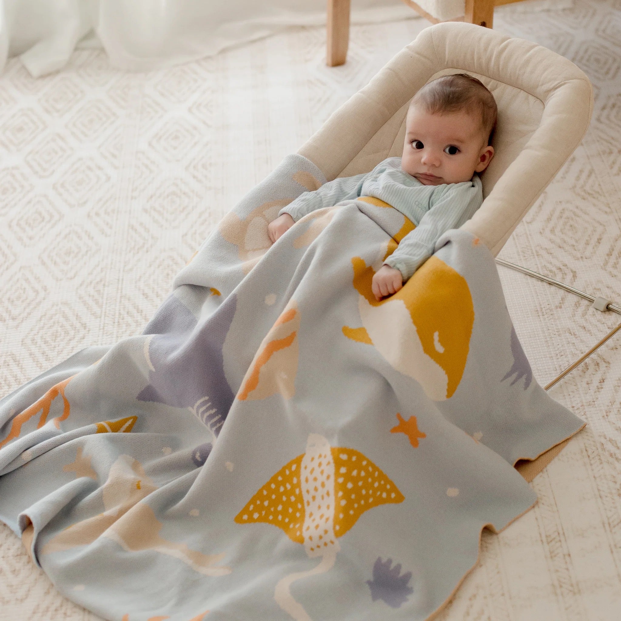 ocean creatures blanket｜ブランケット