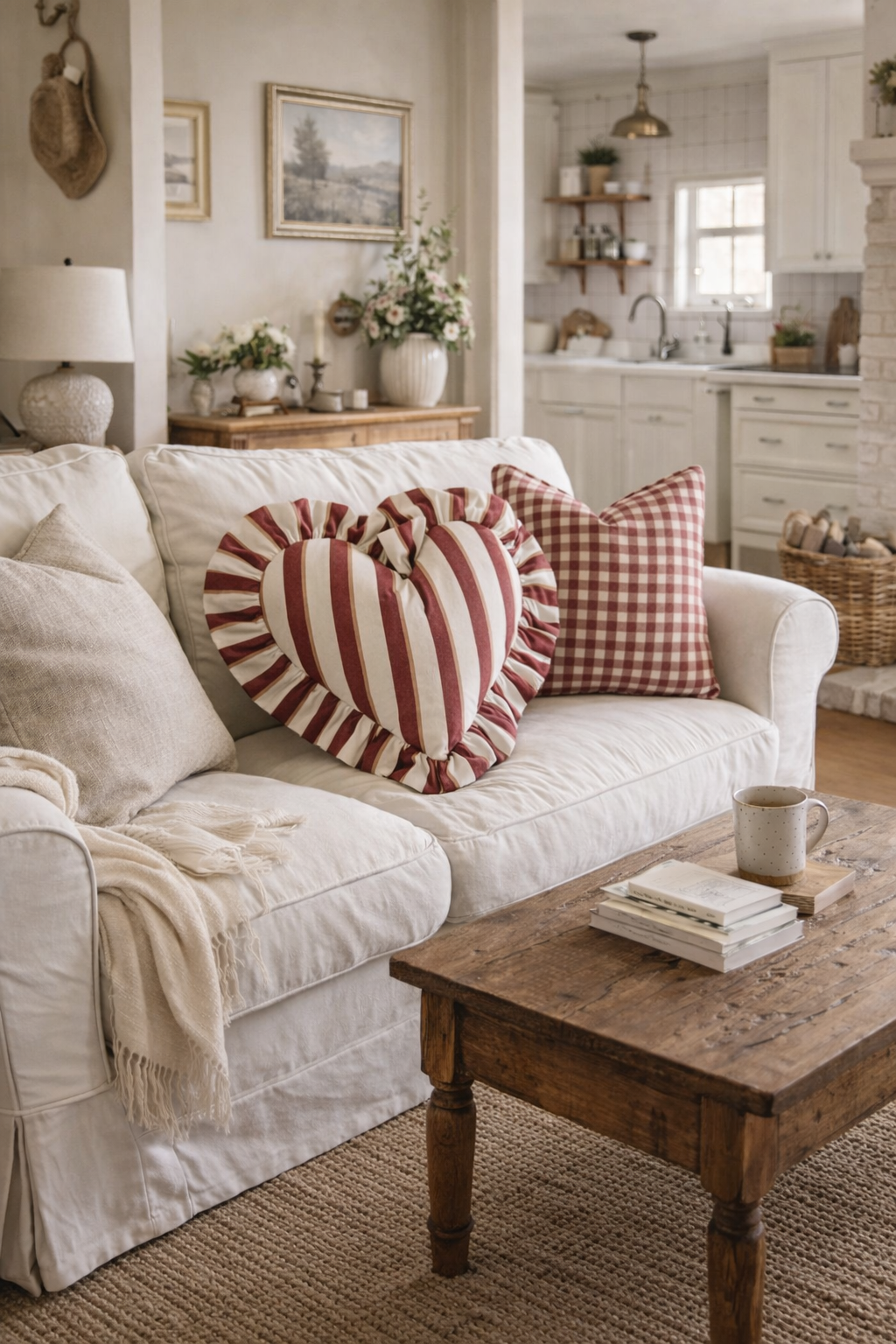 bonny heart cotton cushion