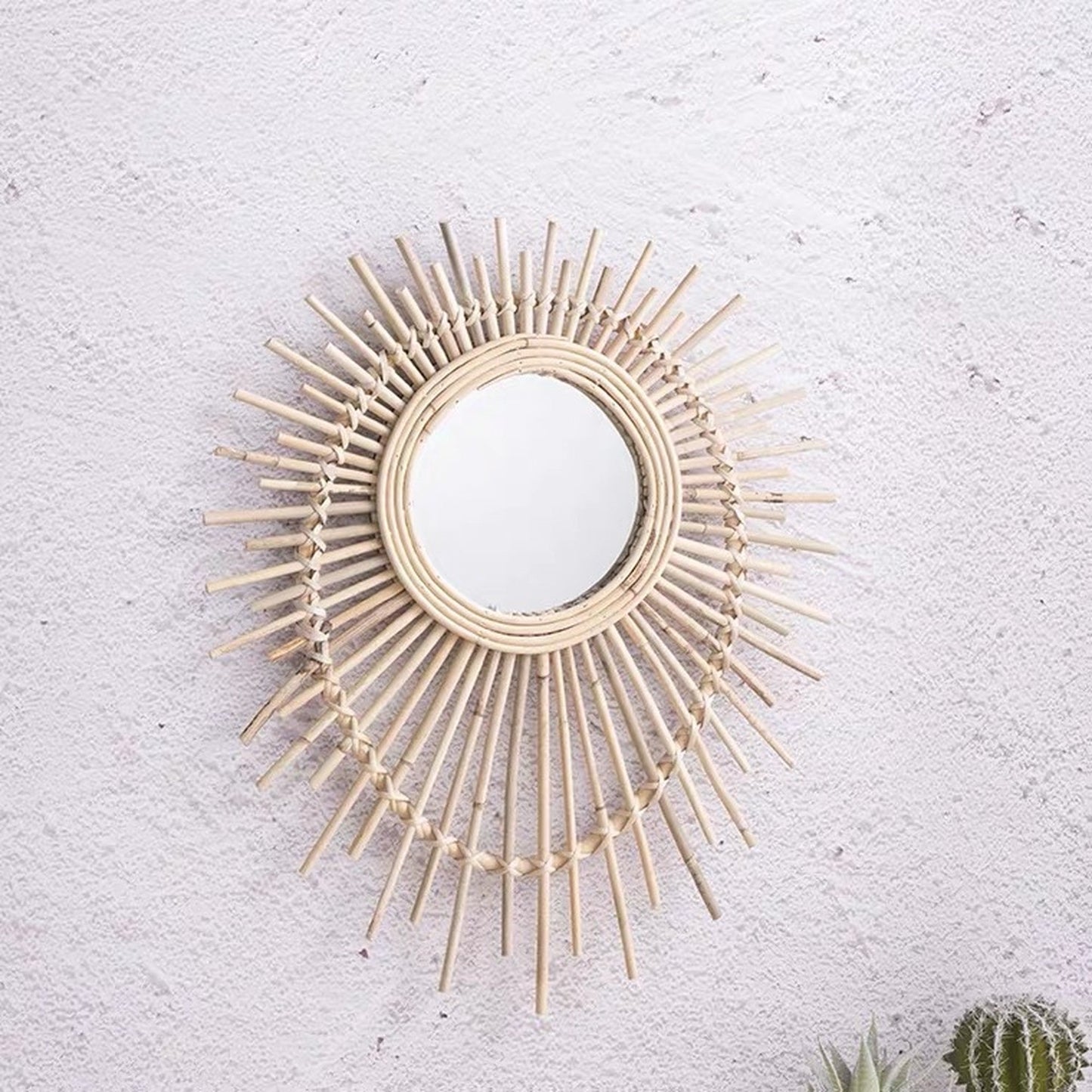 rattan boheme mirror