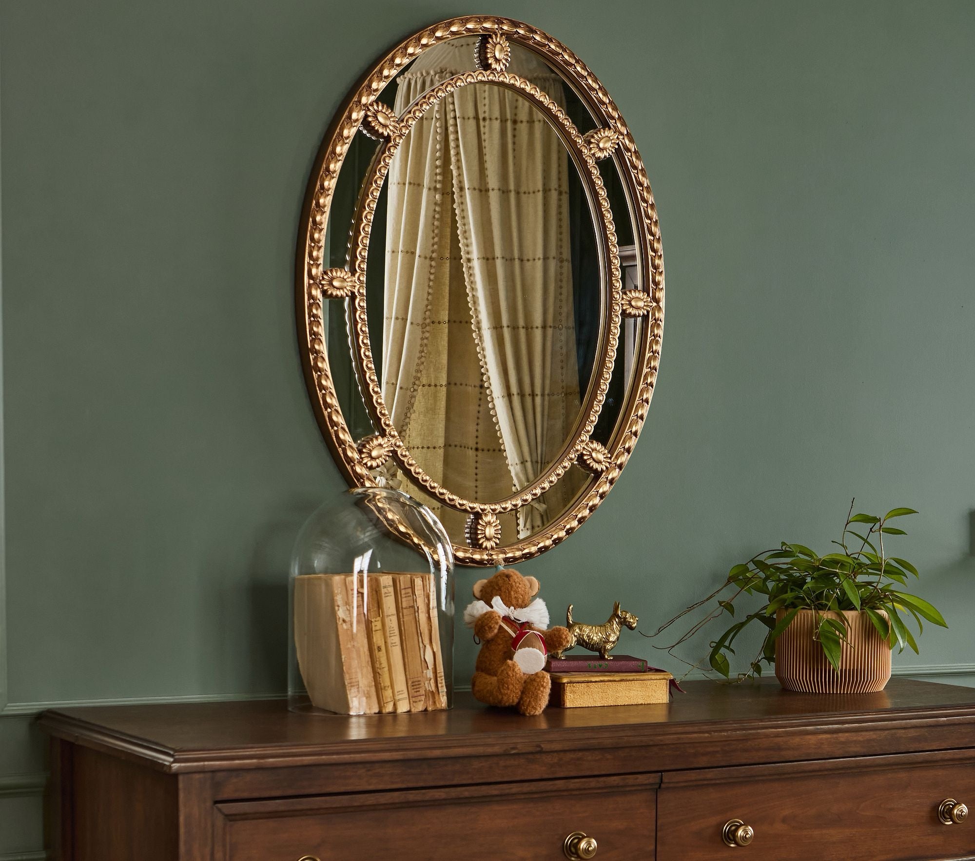 chris loves julia oval tulip mirror