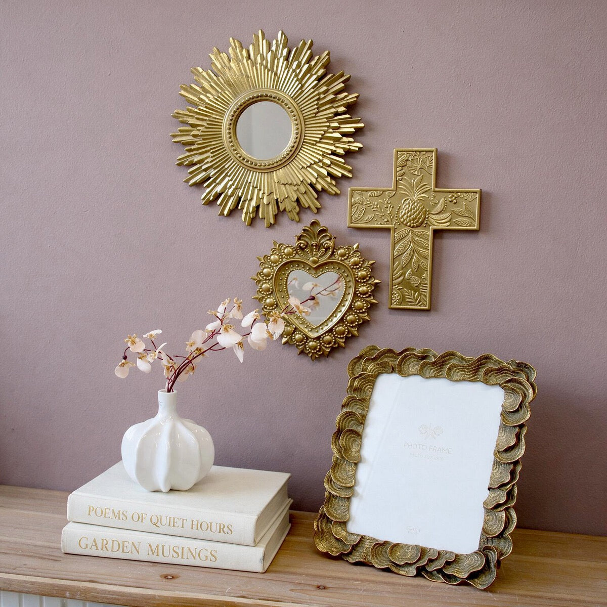 wallart heart mirror