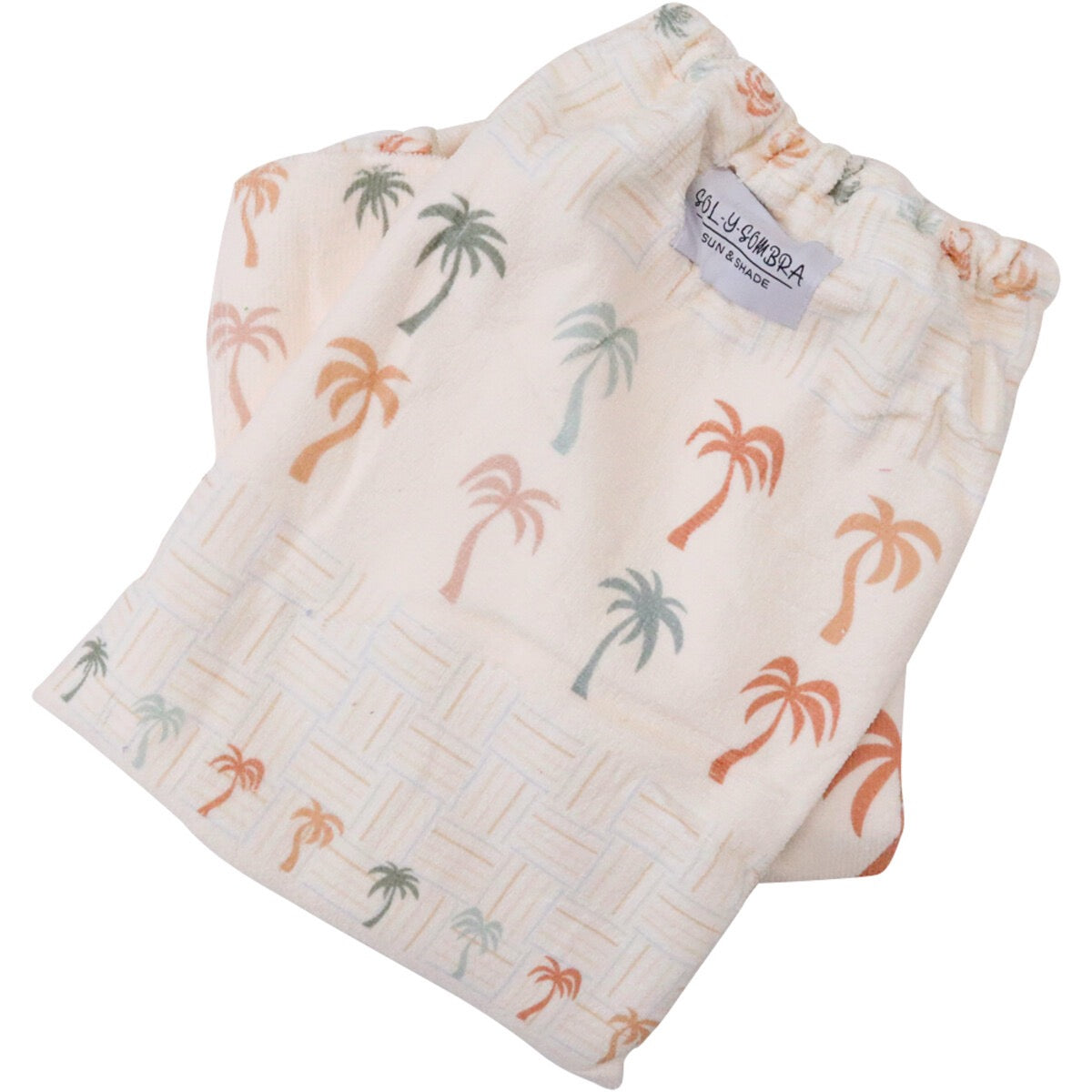towel poncho palm row