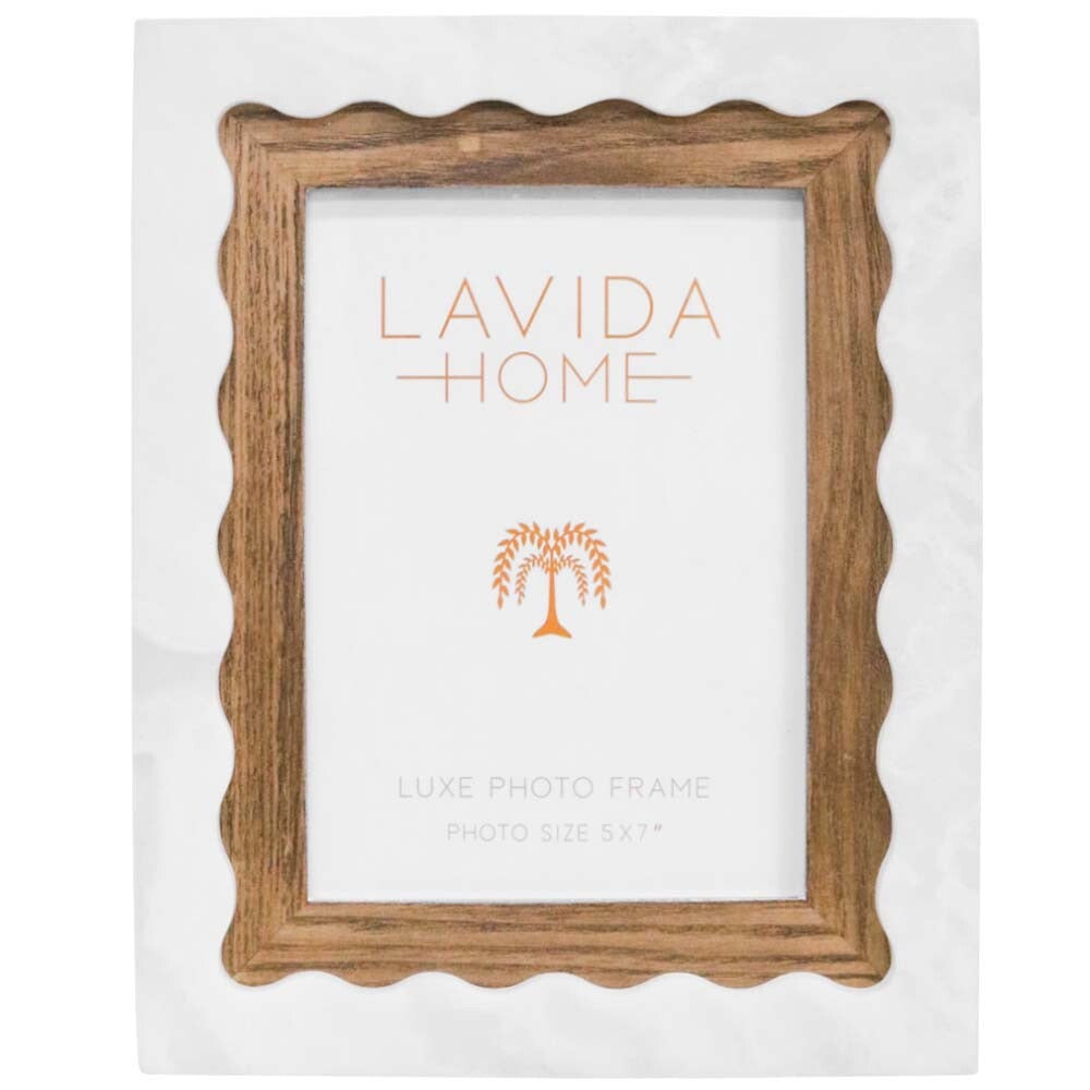 【即納】scallop wood frame