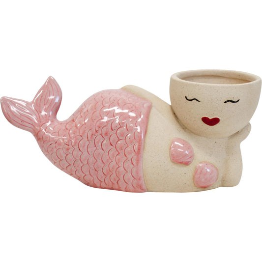 planter mermaid sultry peach