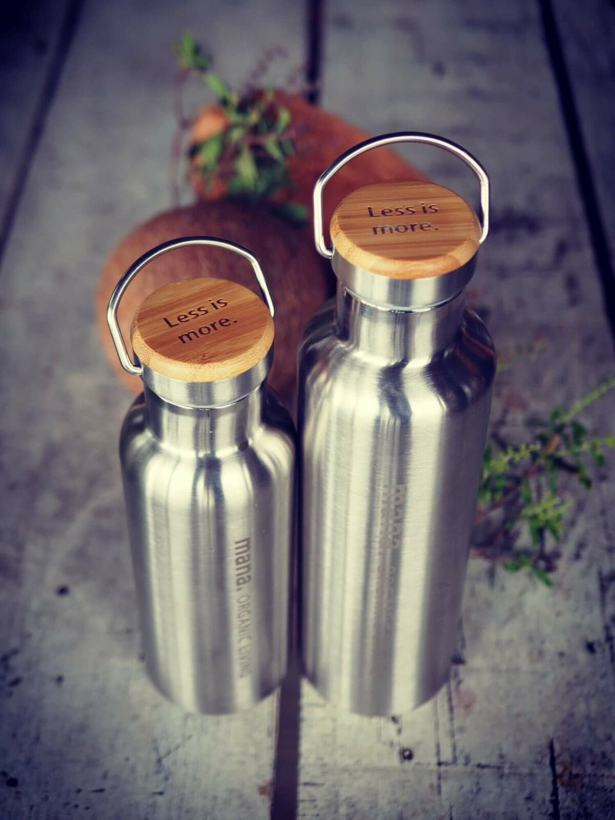 organic living stainless steel bottle 500ml