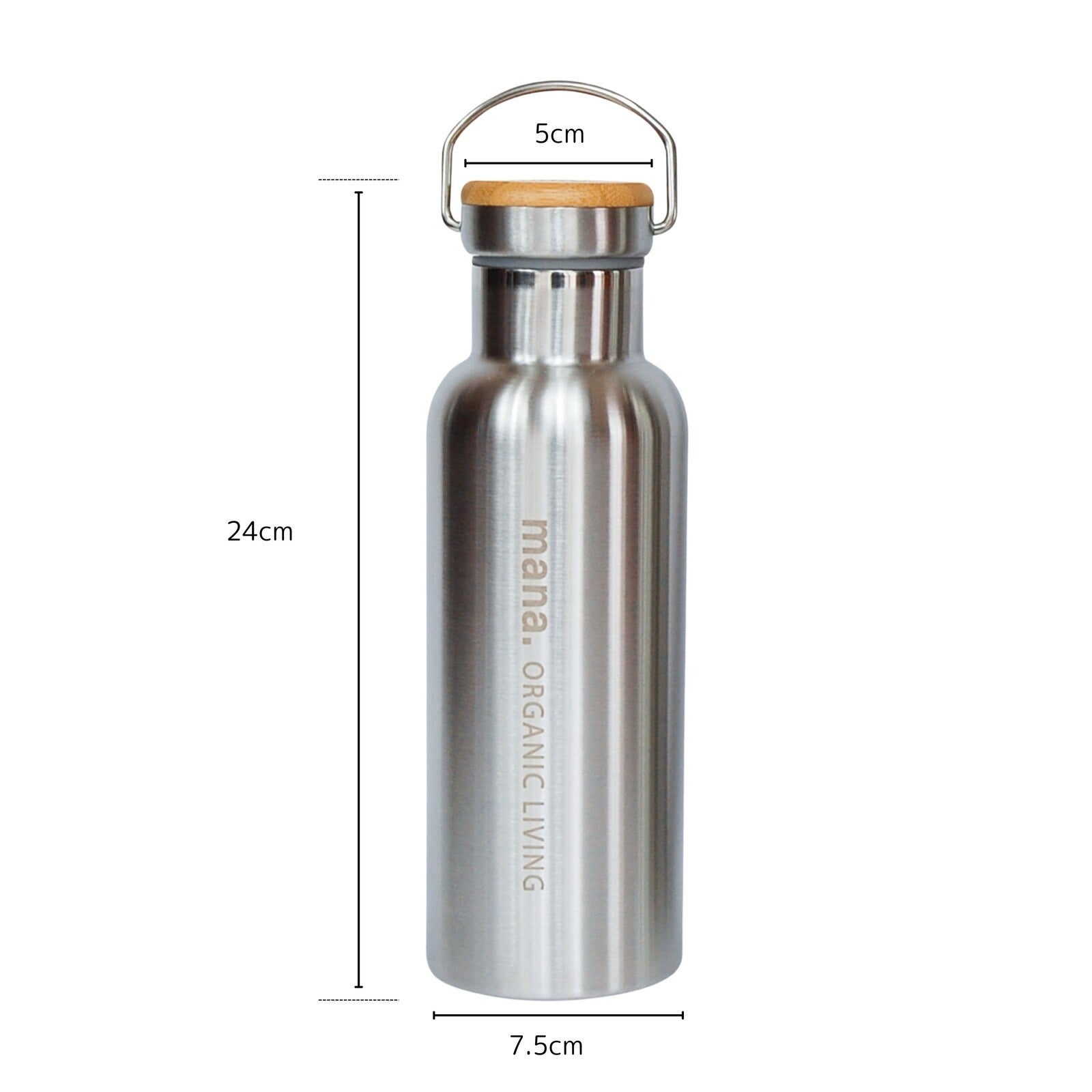 organic living stainless steel bottle 500ml