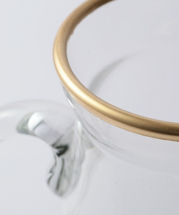 luxe gold rim glass vase