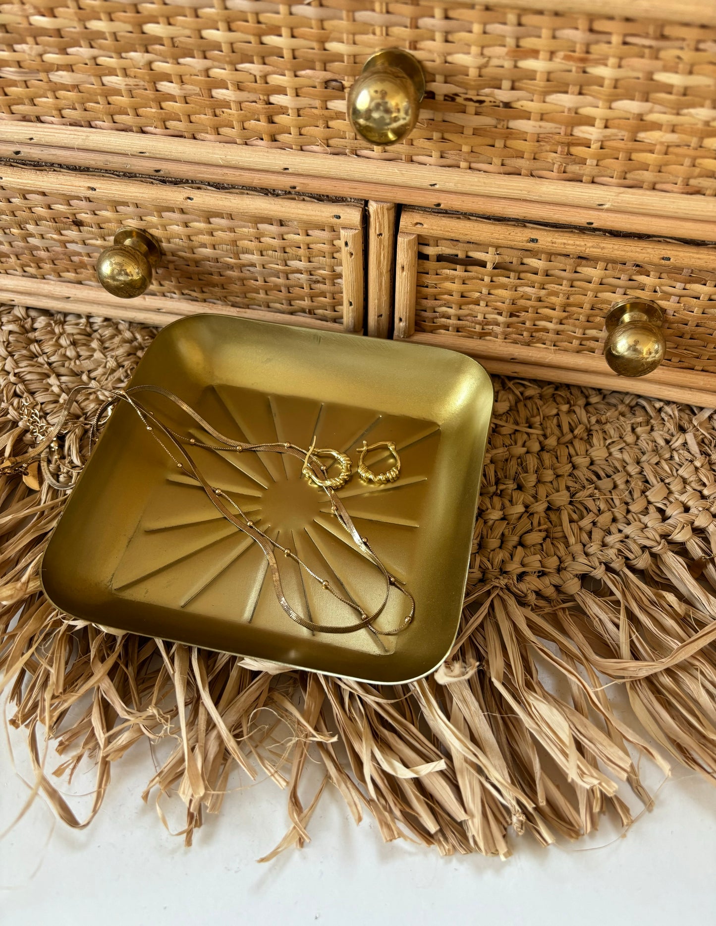 rayes brass trinket tray