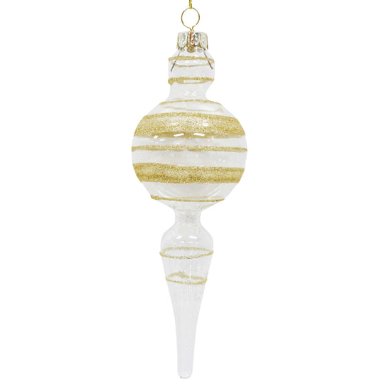 glass drop ornament stripe