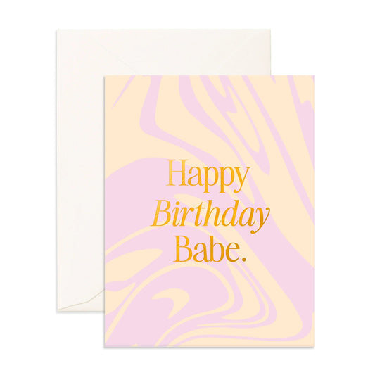 birthday babe acid wash greeting card