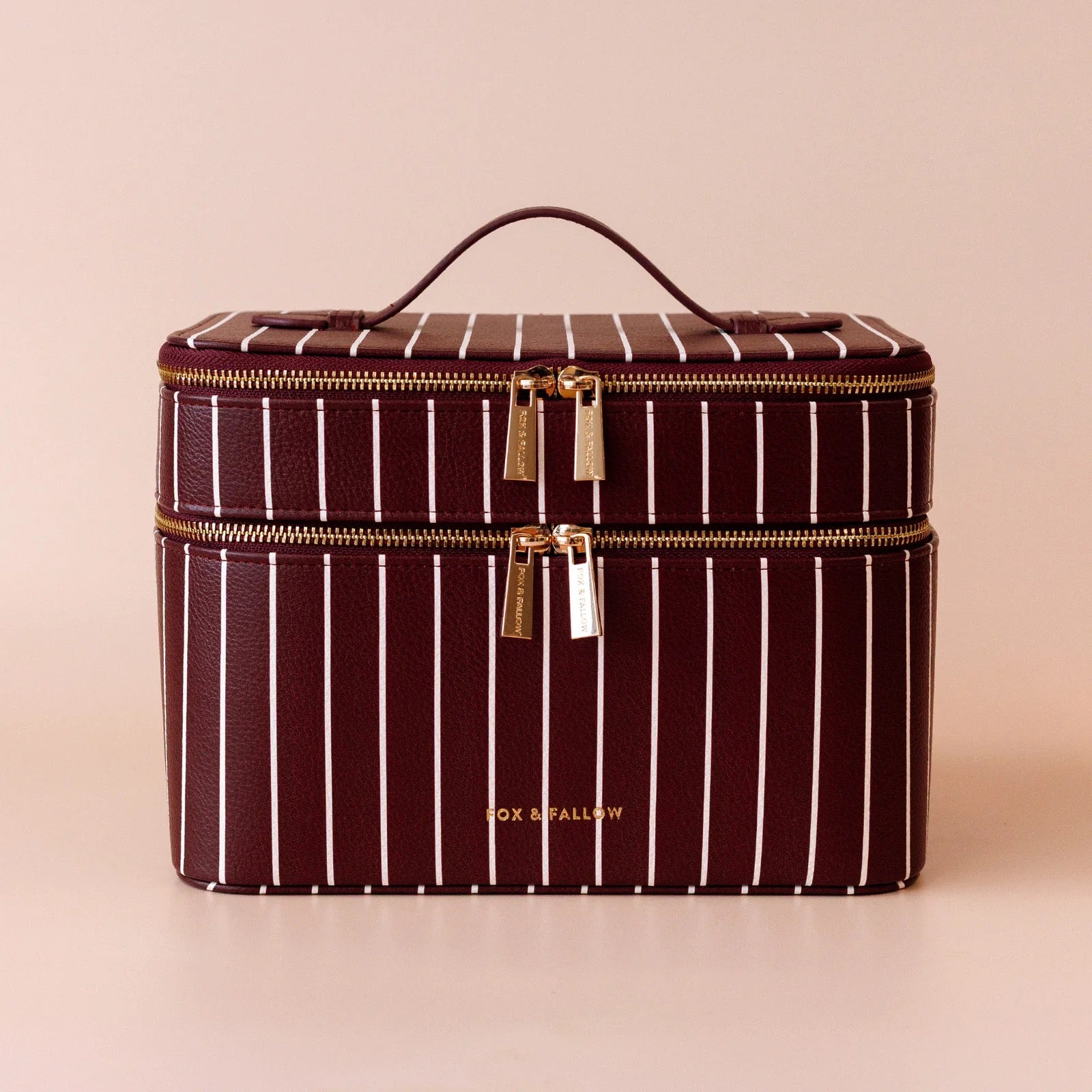 merlot pinstripe vanity case