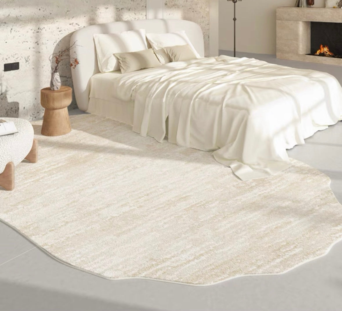stone wavy rug｜ラグマット