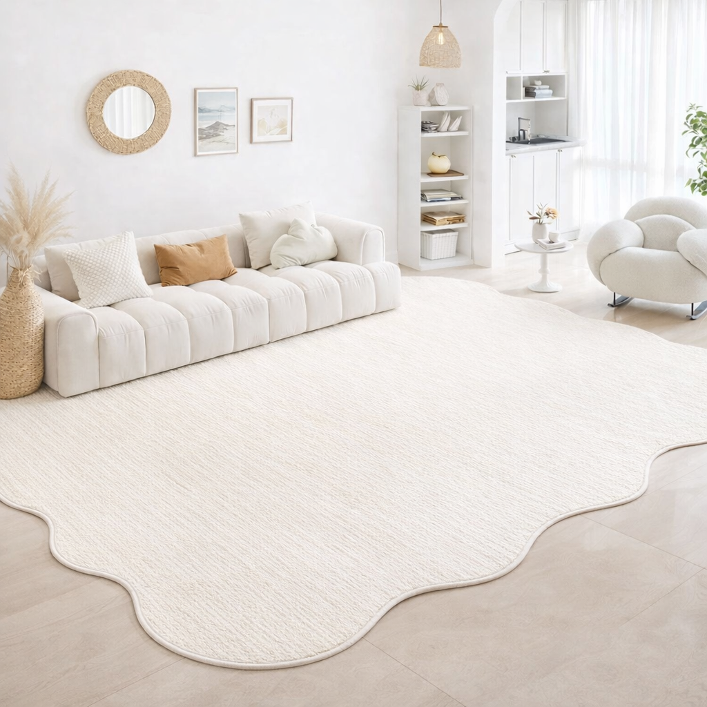 cloud wave cream rug