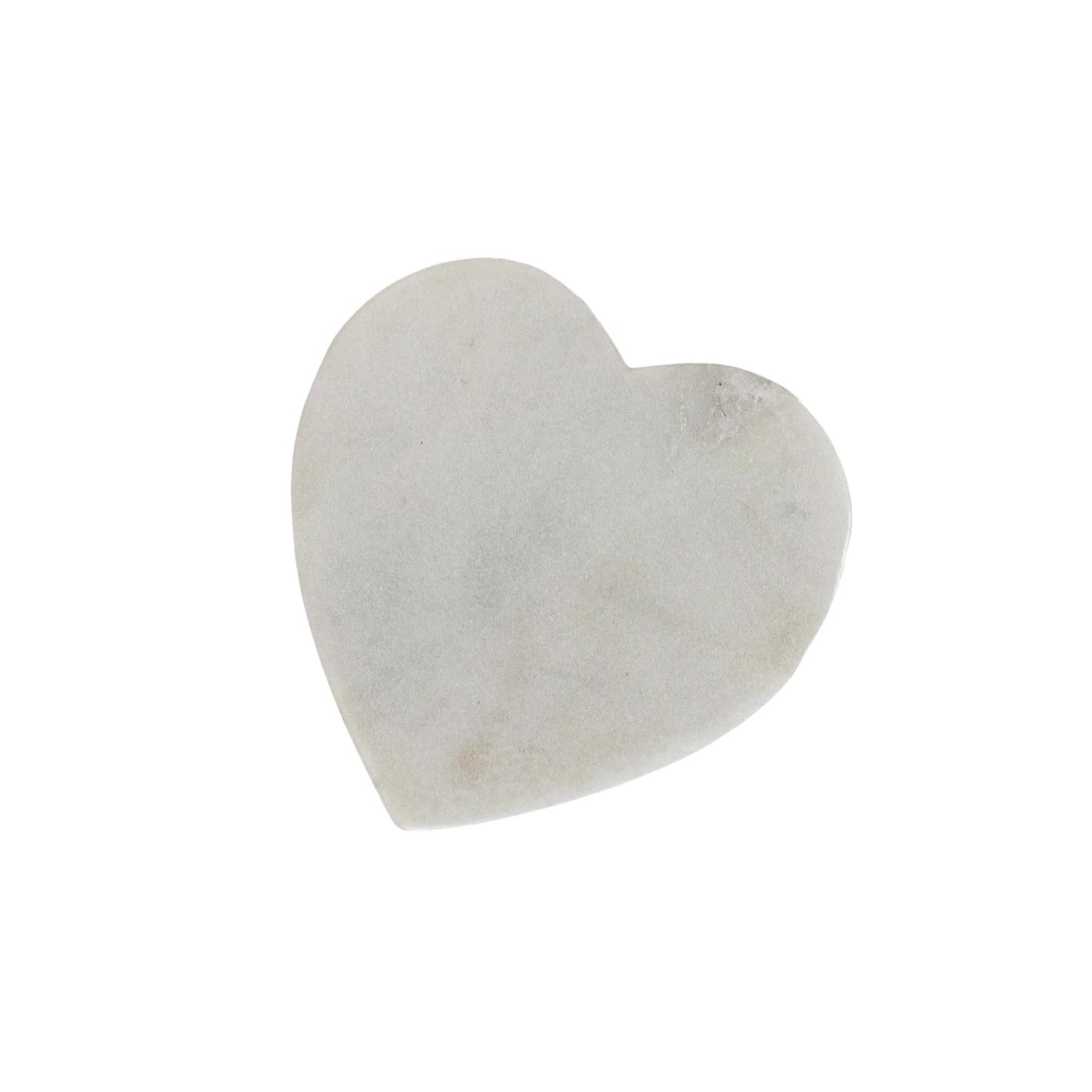 heart coaster white marble