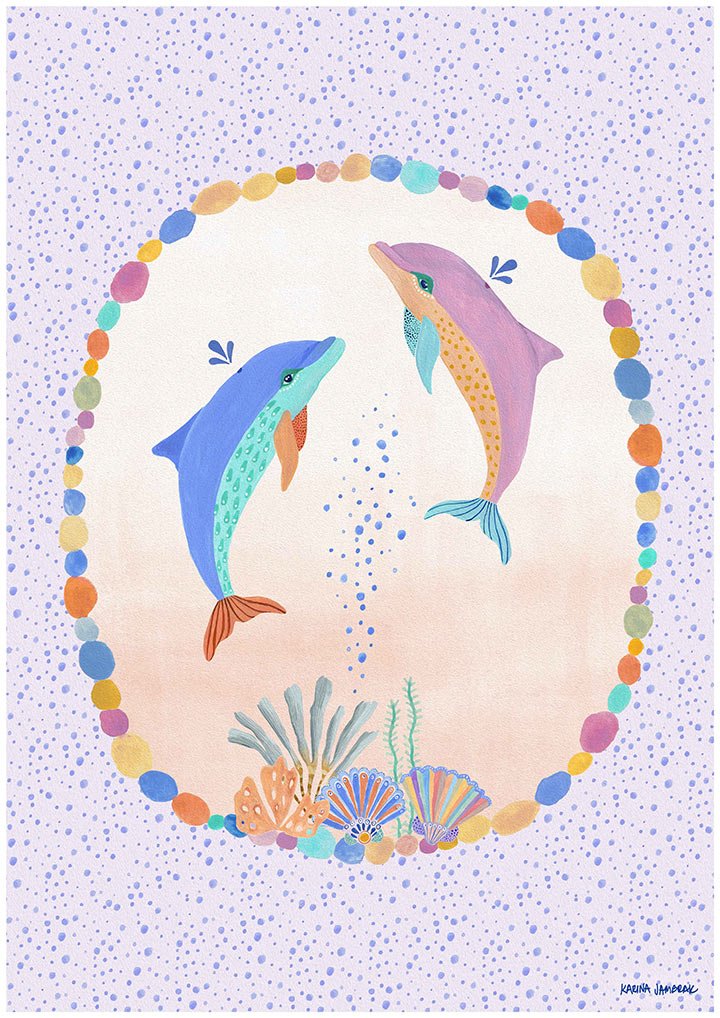 【karina jambrak art】dolphin duo