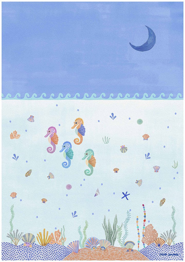 【karina jambrak art】seahorse family