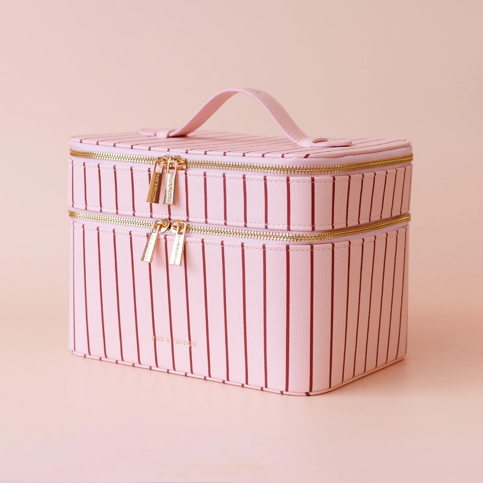merlot pinstripe vanity case