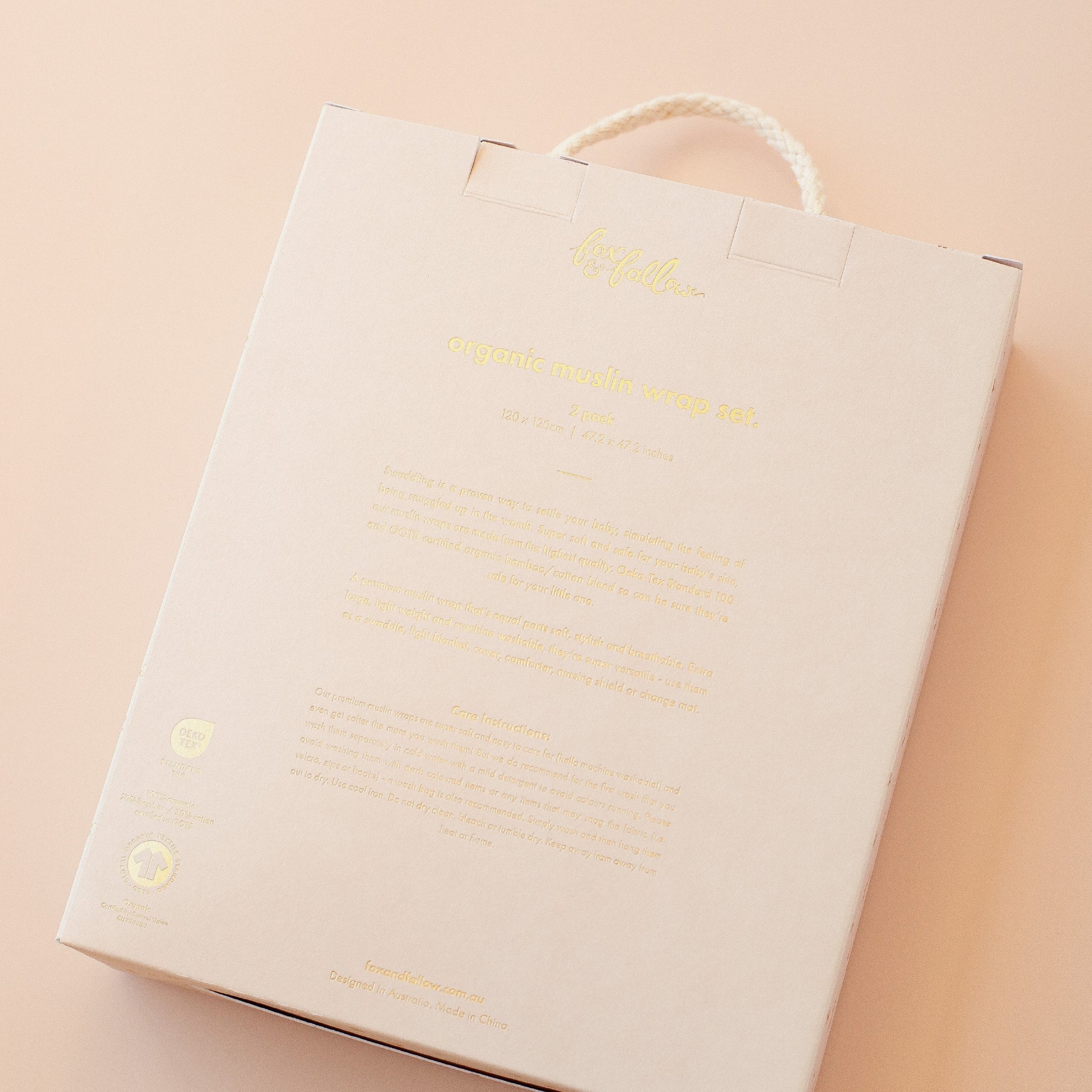 forget-me-not / broderie organic muslin wrap set