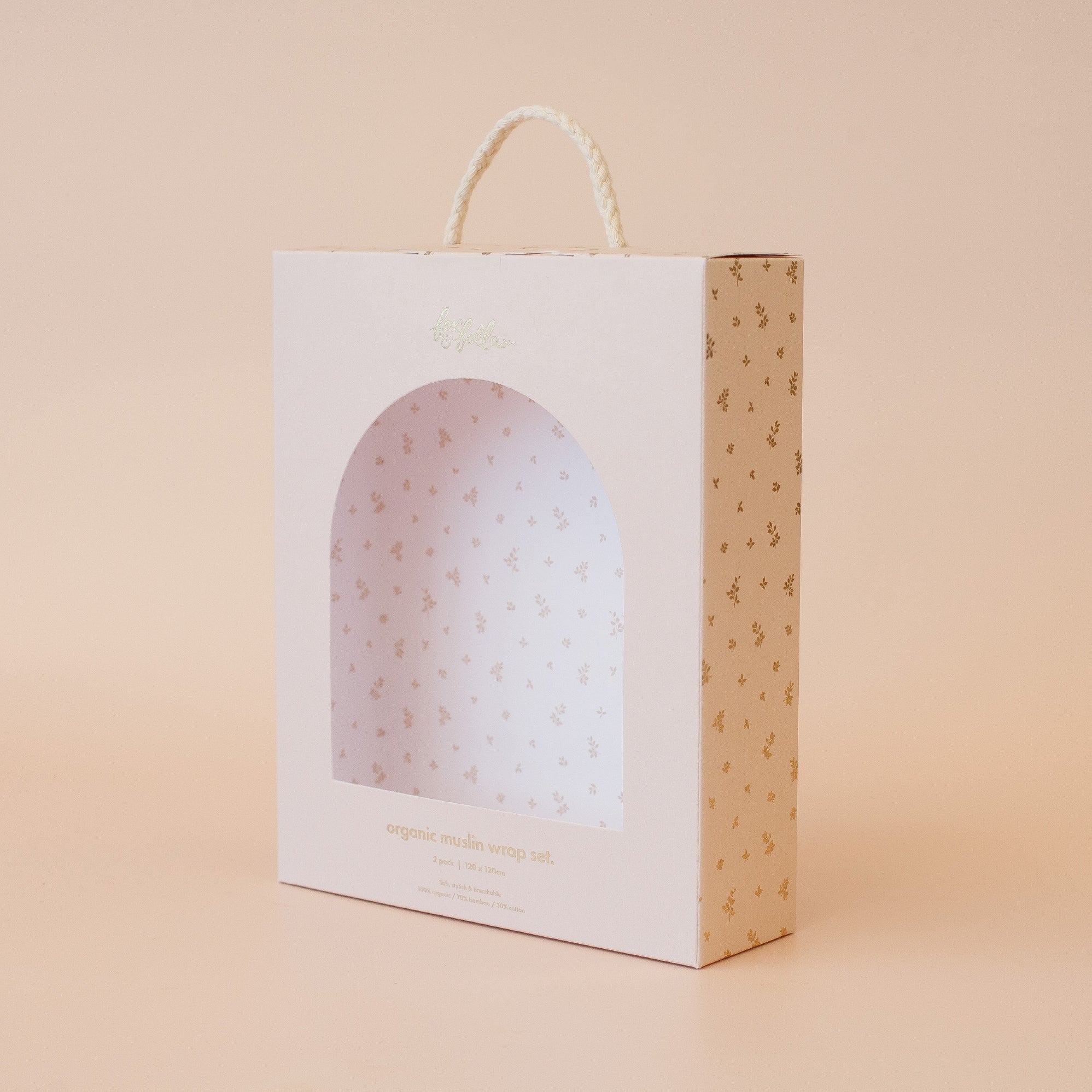 forget-me-not / broderie organic muslin wrap set